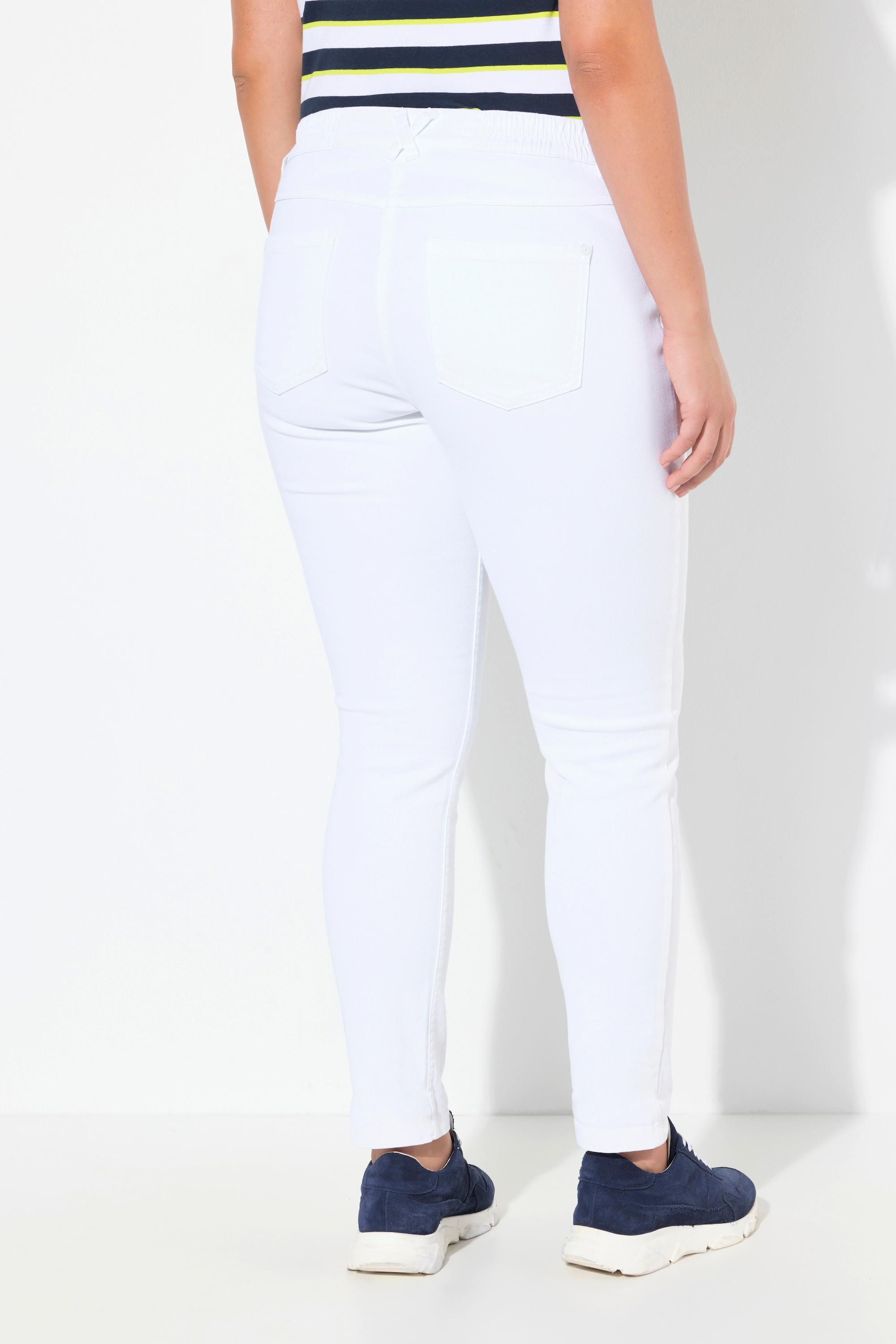 Ulla Popken Gestreiftes Relaxed Fit Rundhals Halbarm T-Shirt