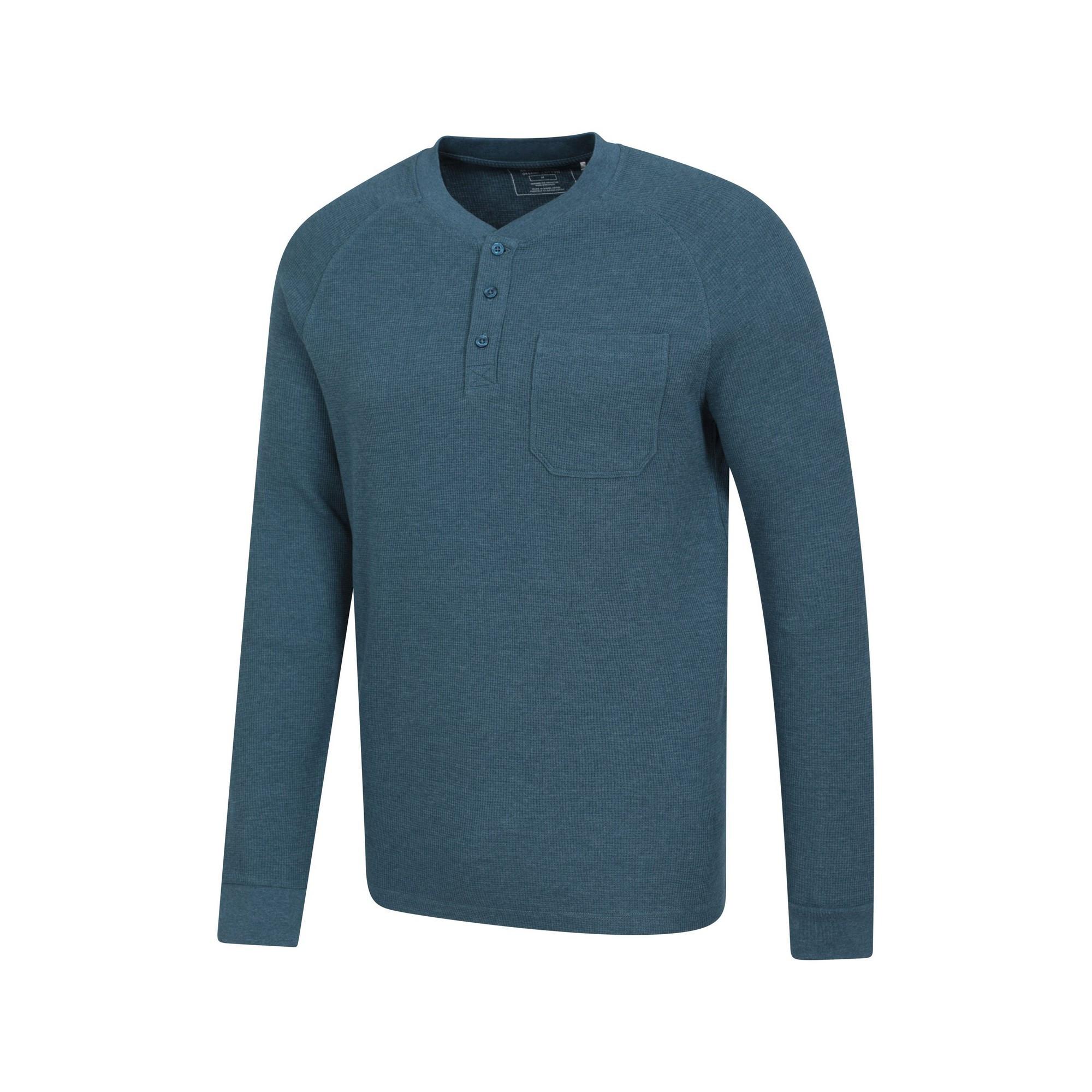 Mountain Warehouse Selby Henley Kragen Langarm T-Shirt