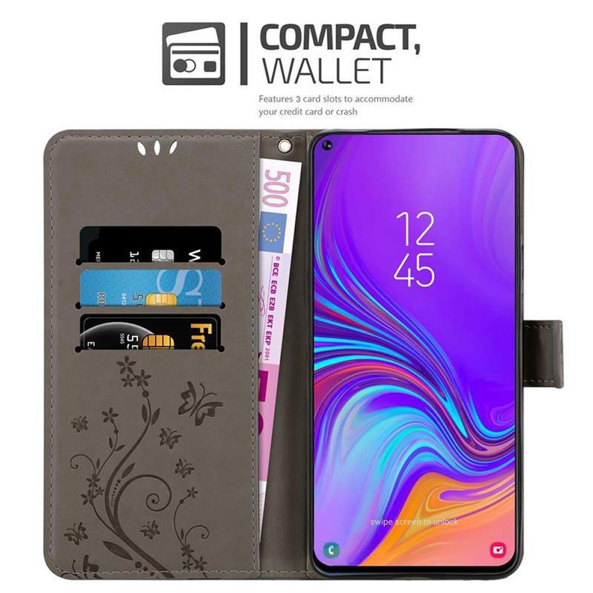 Cadorabo Hülle für Samsung Galaxy A8s Blumen Design Magnetverschluss