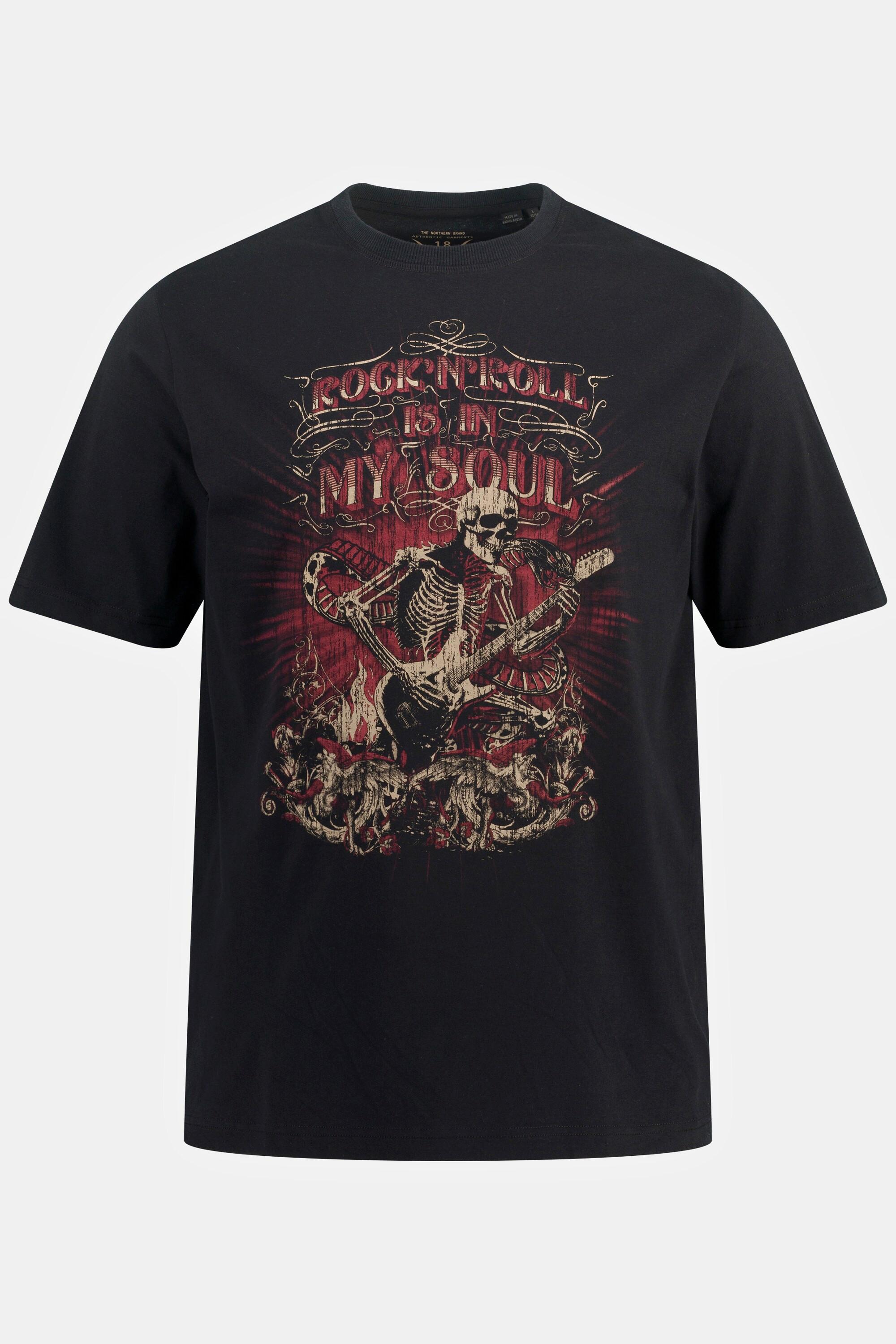 JP1880 Kurzarm Skelett Print Rundhals T-Shirt