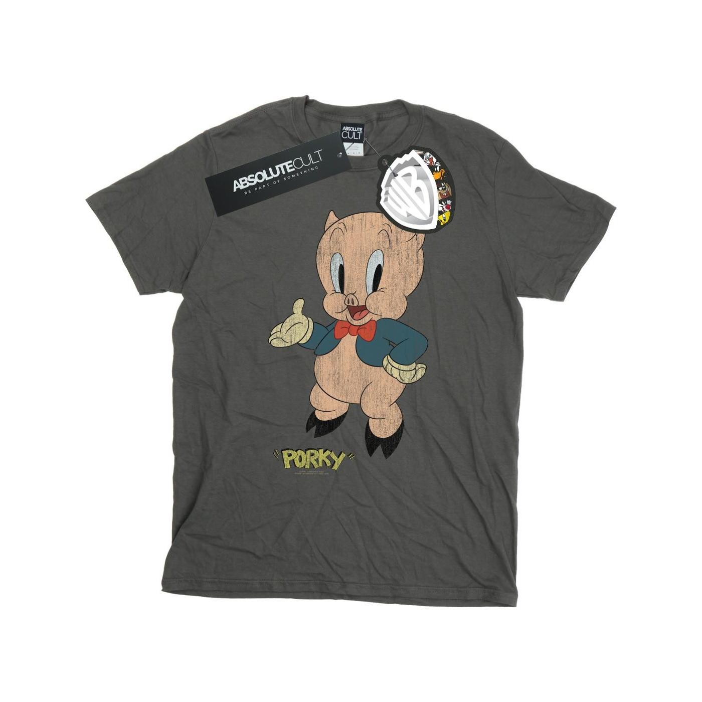 LOONEY TUNES Porky Pig Print Kurzarm T-Shirt