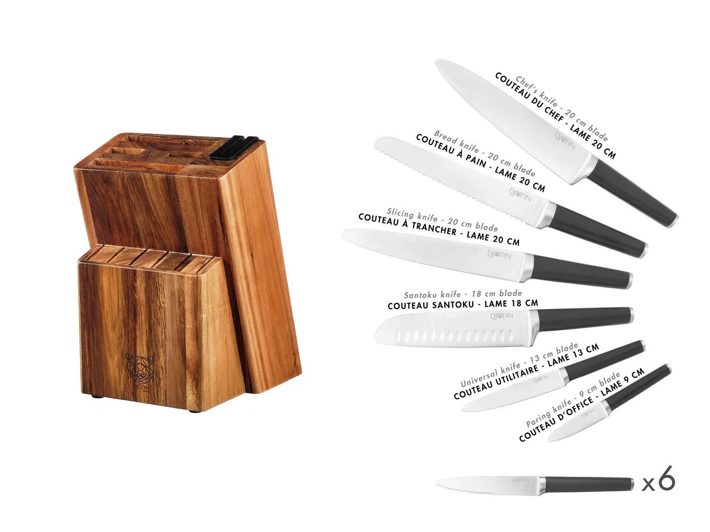 BJÖRN Küchenmesserblock und Steakmesser JONA LOVIISA