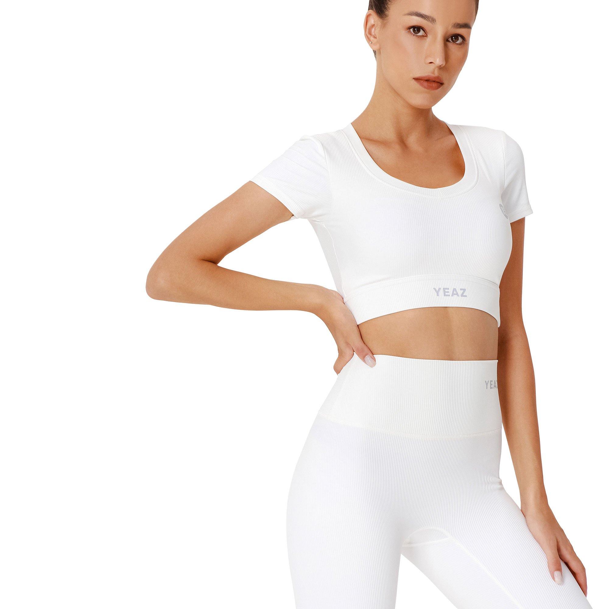 YEAZ CLUB LEVEL SET Top + Leggings - White Focus