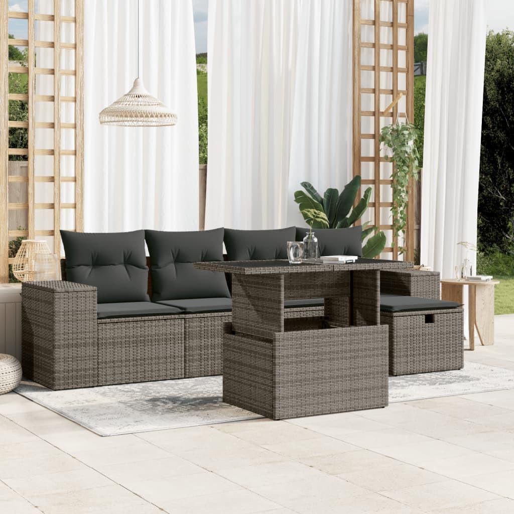 VidaXL Garten sofagarnitur poly-rattan