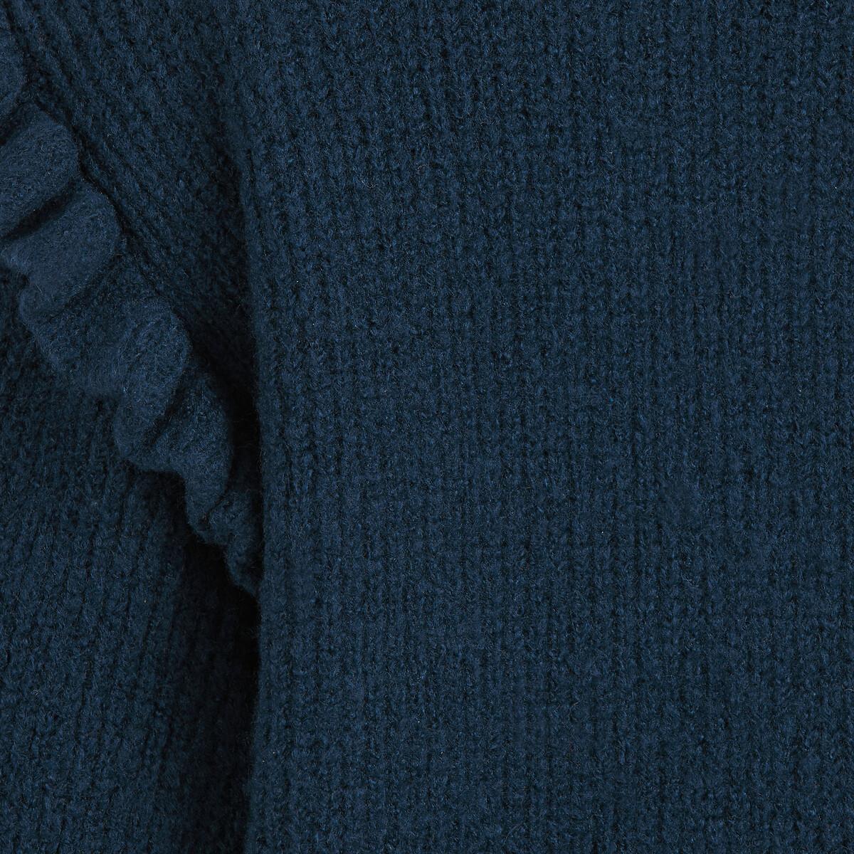 La Redoute Collections Feinstrick-Pullover mit Rundhals und Volants