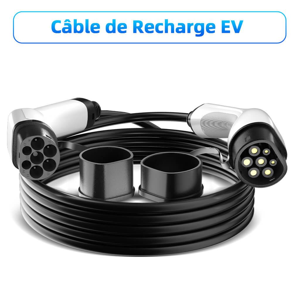 JATRHG JATRHG EV-Ladekabel 22 kW 32 Ampere dreiphasig 12 Meter Elektrofahrzeug und Plug-in-Hybrid von Typ 2 zu Typ 2