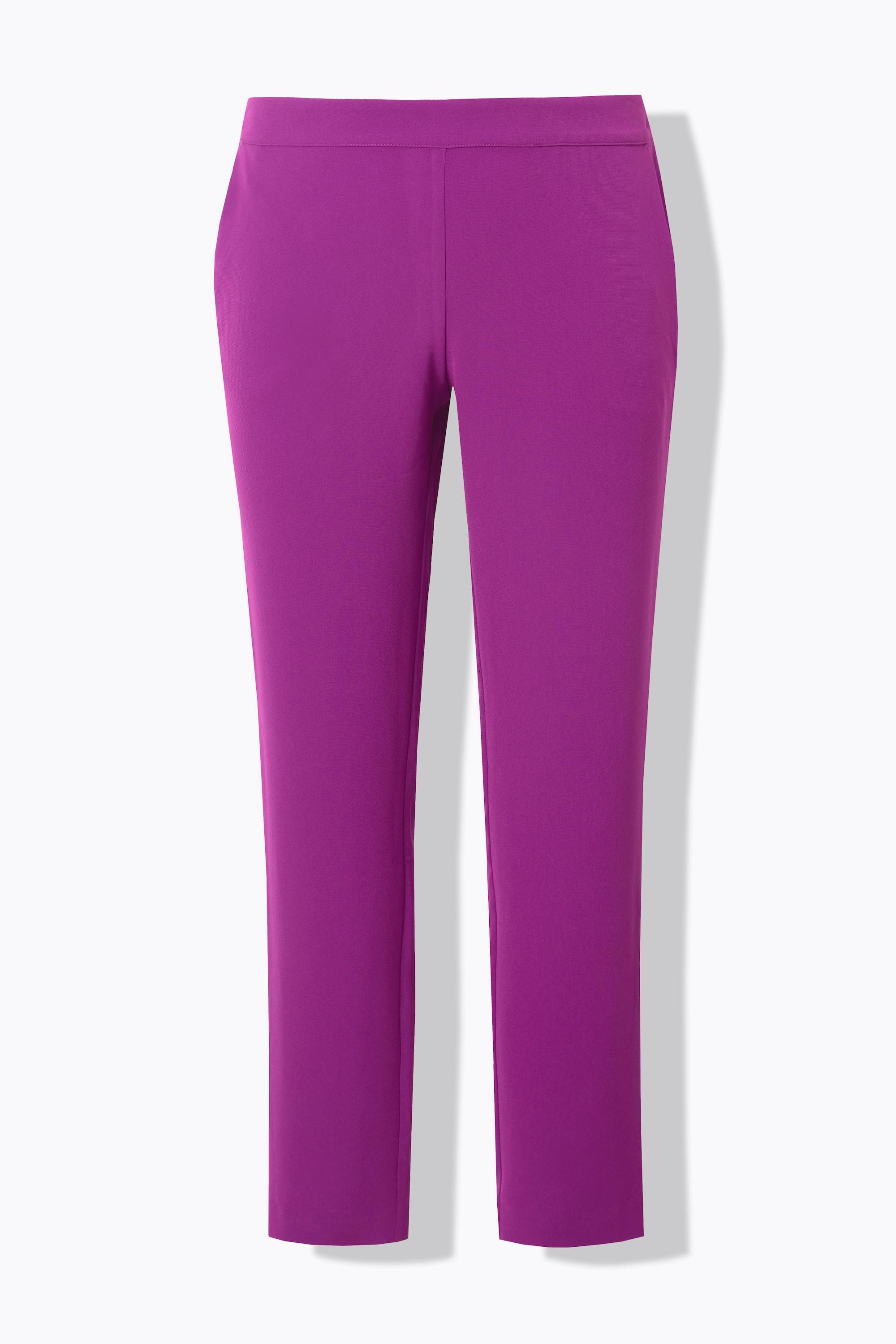 Ulla Popken Acetat Hose schmales Bein Komfortbund