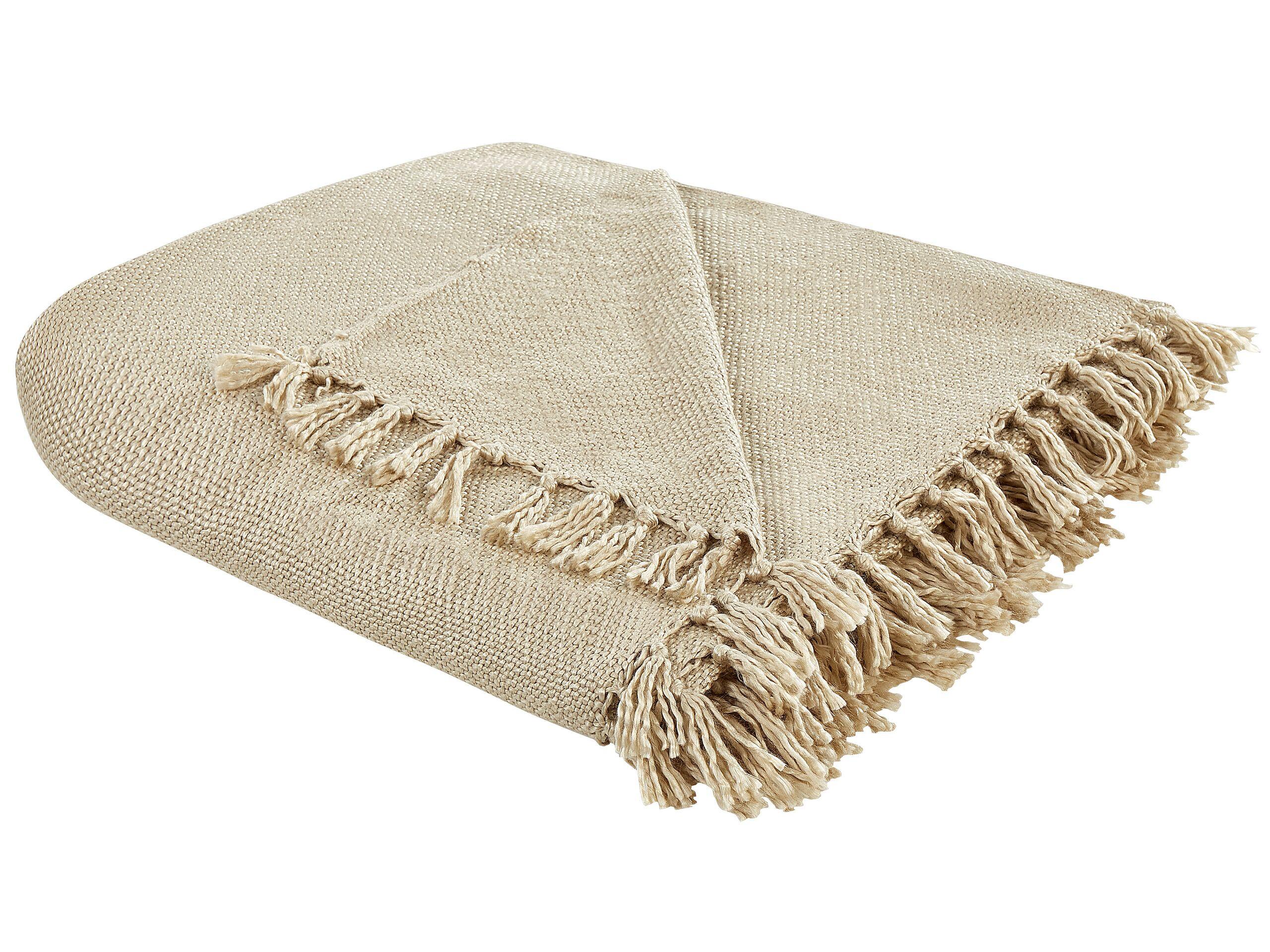 Beliani Kuscheldecke aus Acryl Boho CHAOHANI