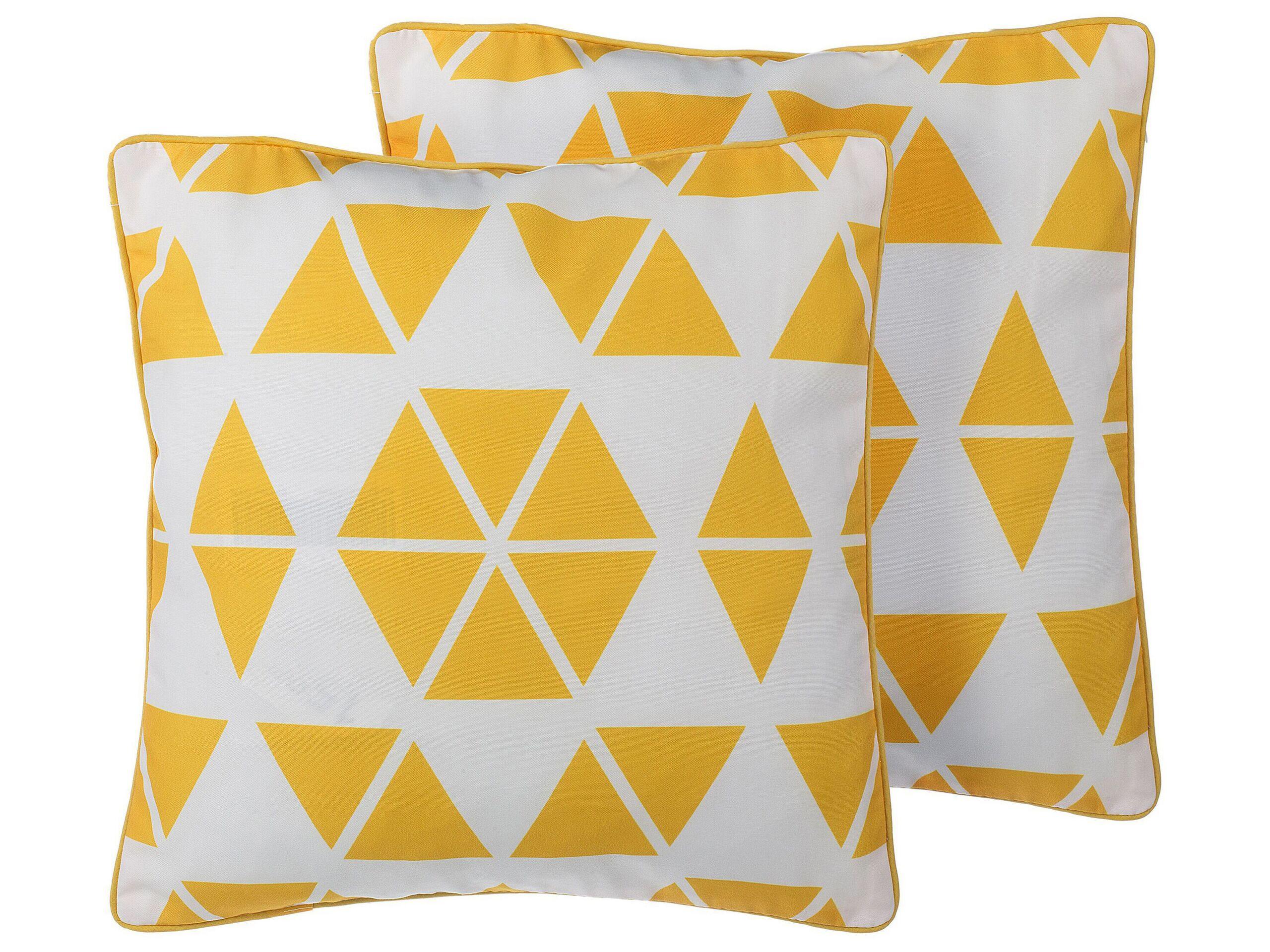 Beliani Dekokissen 2er Set aus Polyester Modern PANSY