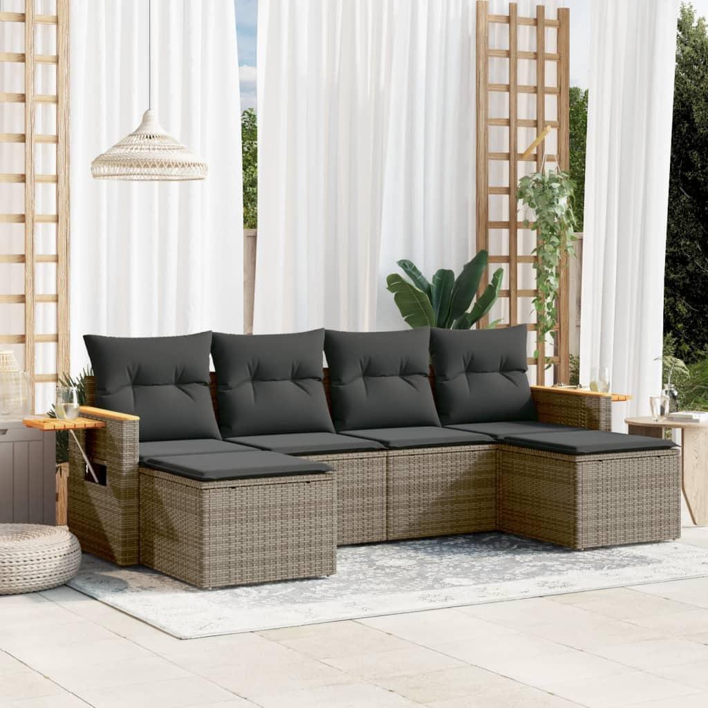 VidaXL Garten sofagarnitur poly-rattan