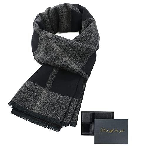 Only-bags.store Schal warm gestrickt kariert Quaste Schal Winter lange Schals Geschenke mit Verpackung
