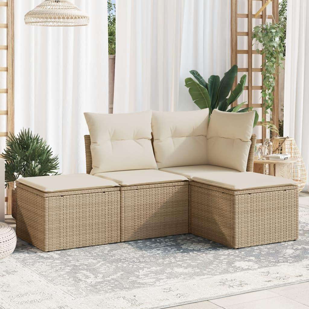 VidaXL Garten sofagarnitur poly-rattan