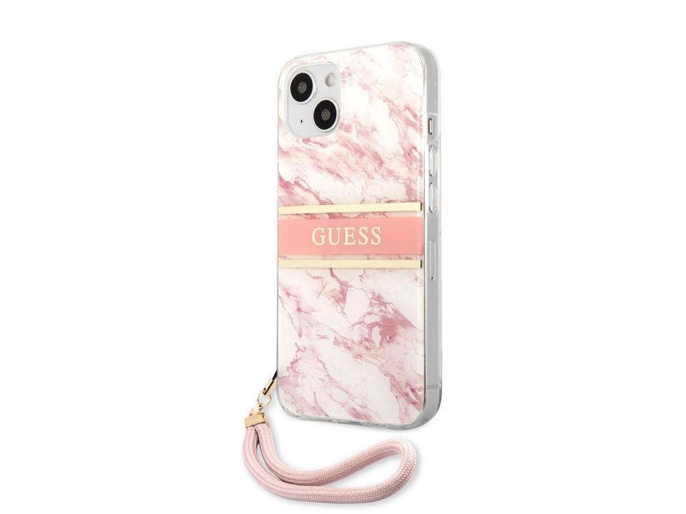 GUESS Hülle Apple iPhone 13 Mini Marble Strap