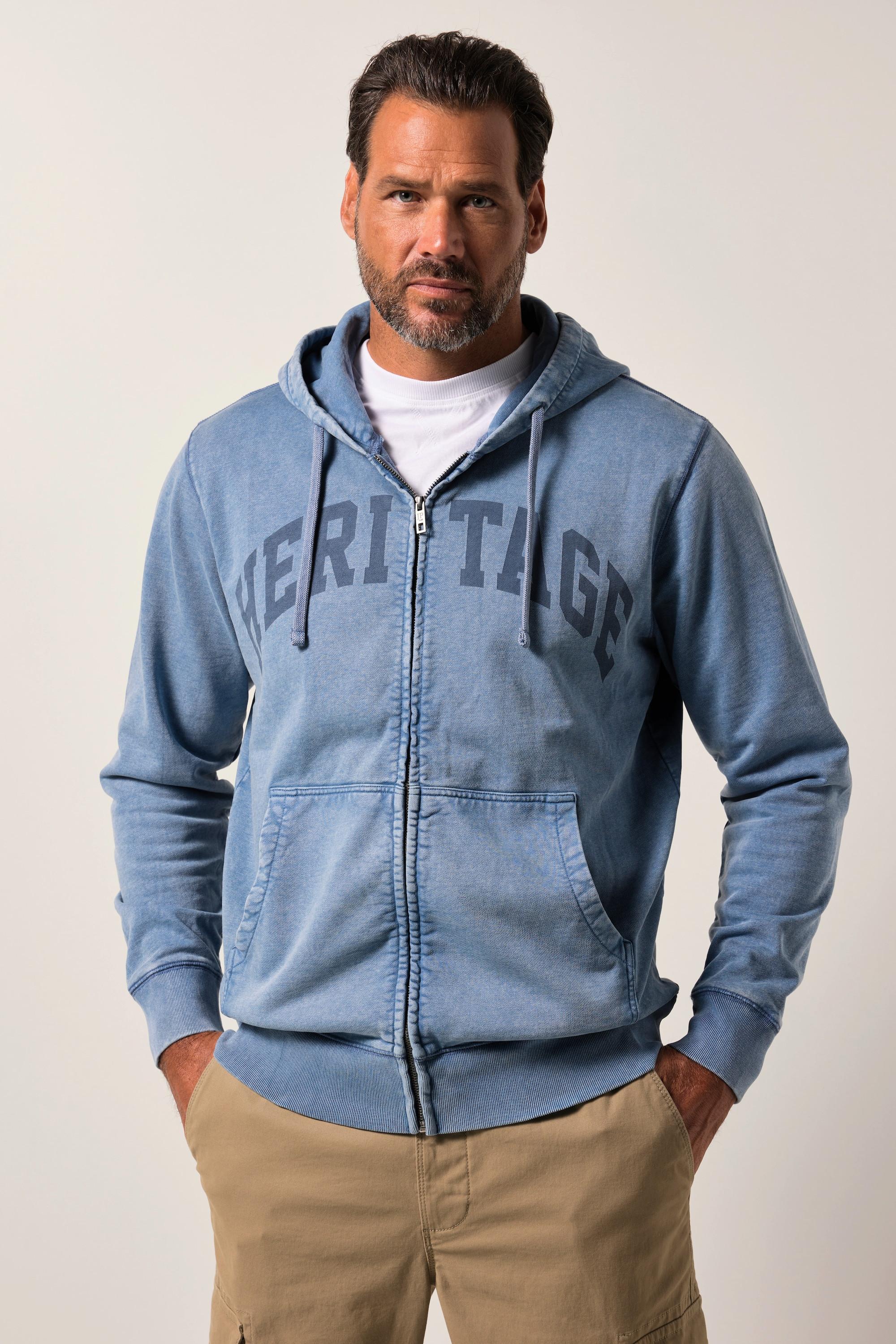 JP1880 Sweatjacke, Kängurutasche, Vintage Look