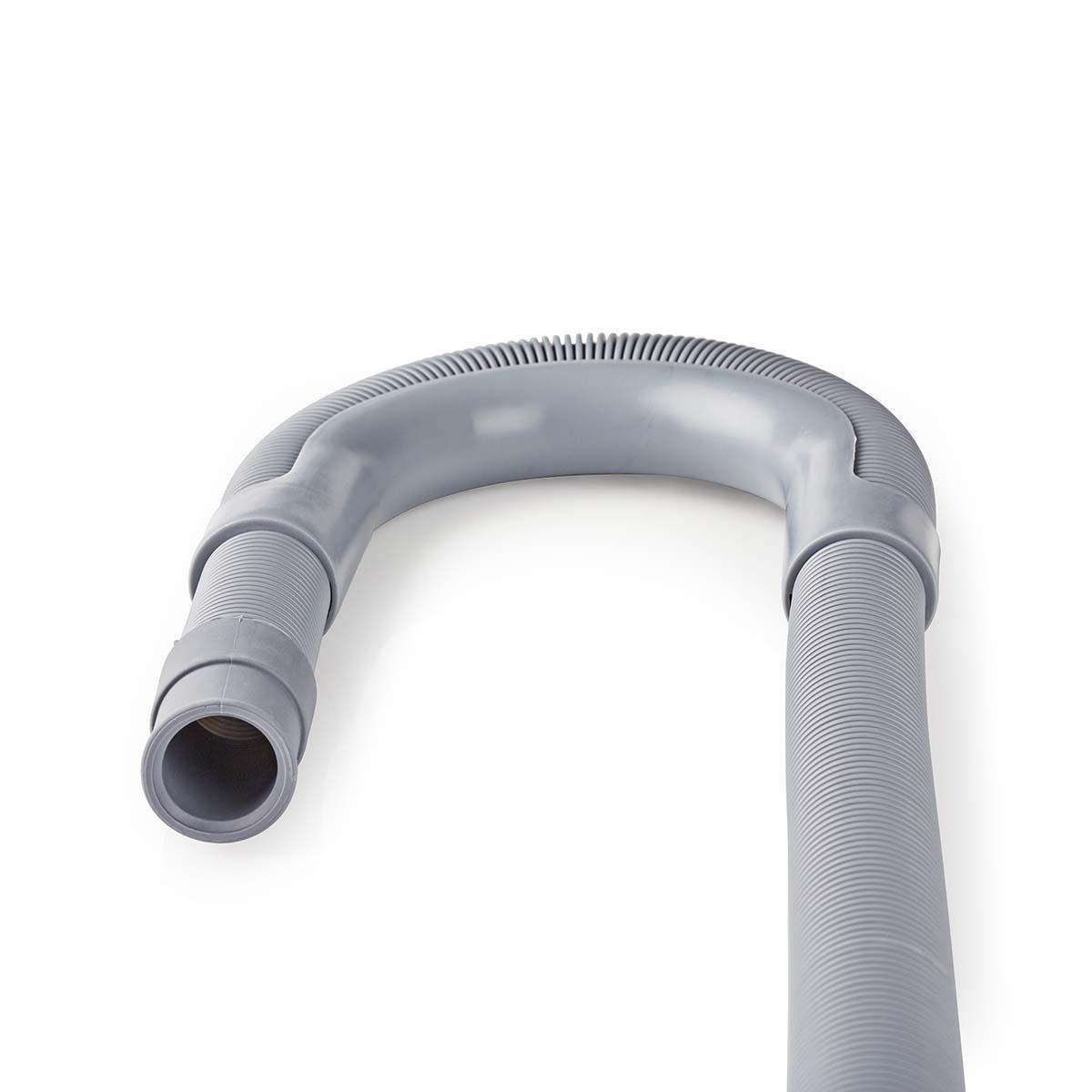 Nedis Abflussschlauch | 21 mm | 19 mm | 1,5 Bar | 90 °C | 1,00 m | Anwendung: Geschirr / Waschmaschine | Grau