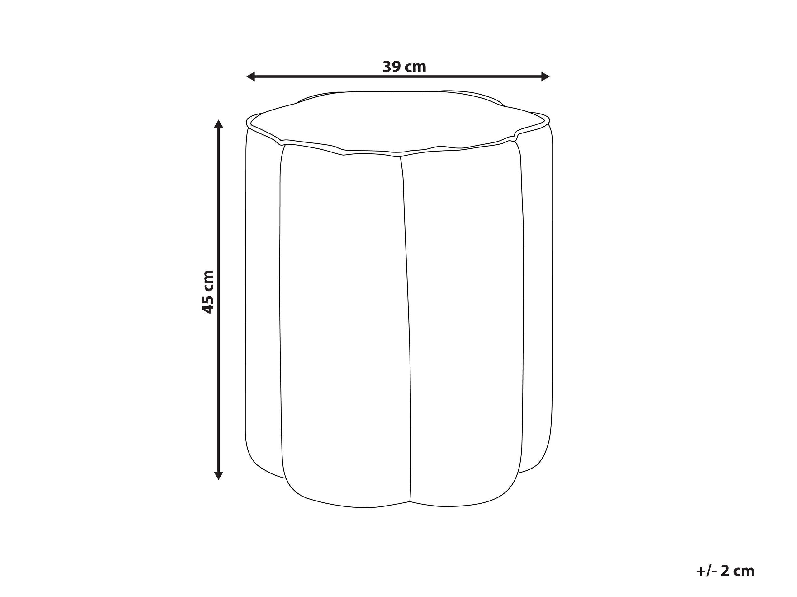 Beliani Pouf aus Kunstleinen Modern TAPPEN