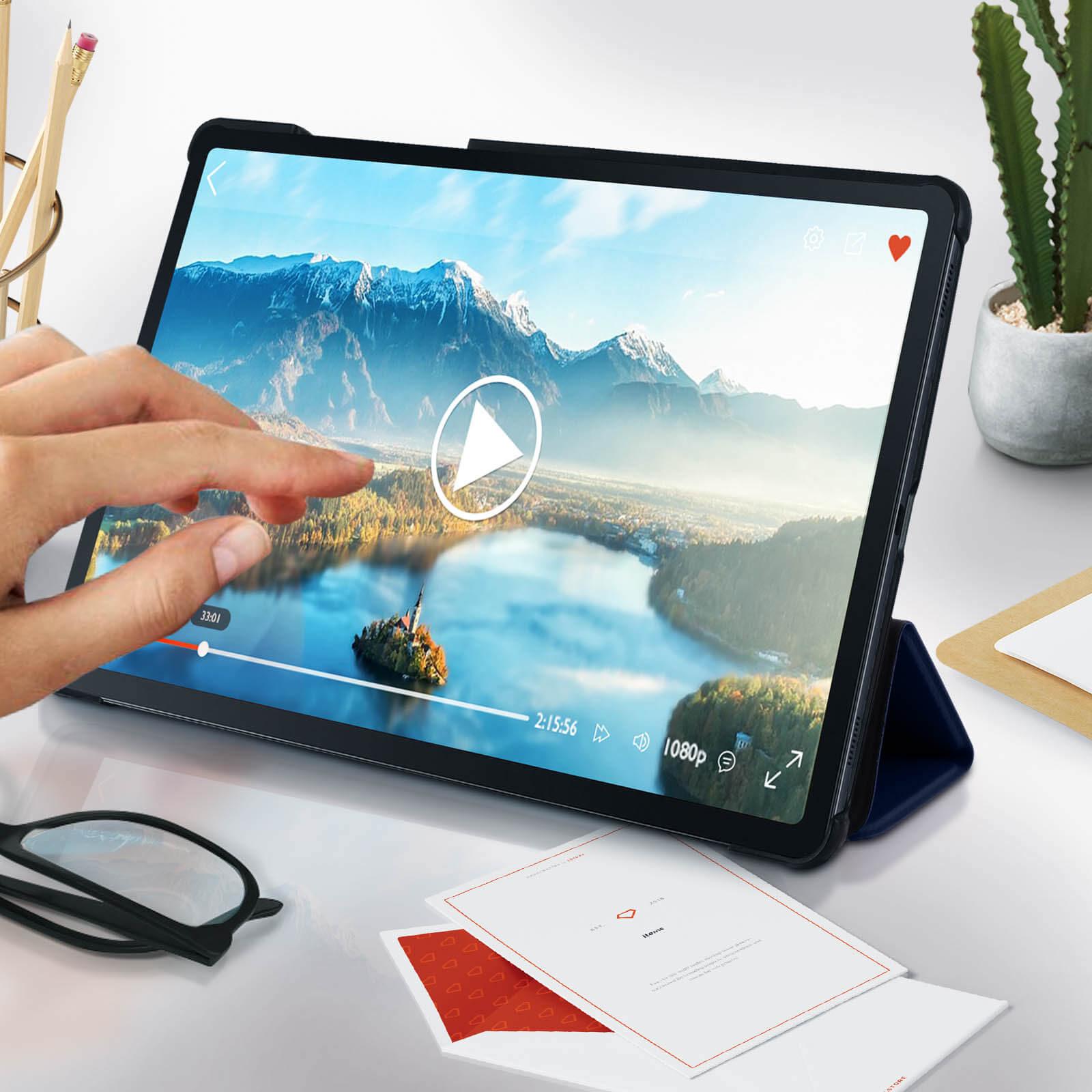 Avizar Trifold Etui Samsung Galaxy Tab S5e Blau