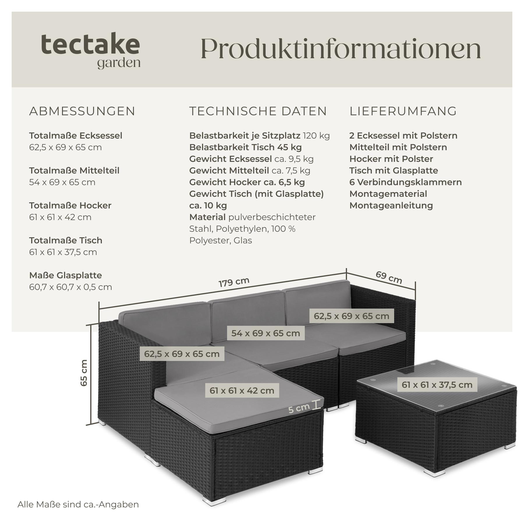 Tectake Rattan Lounge Lignano