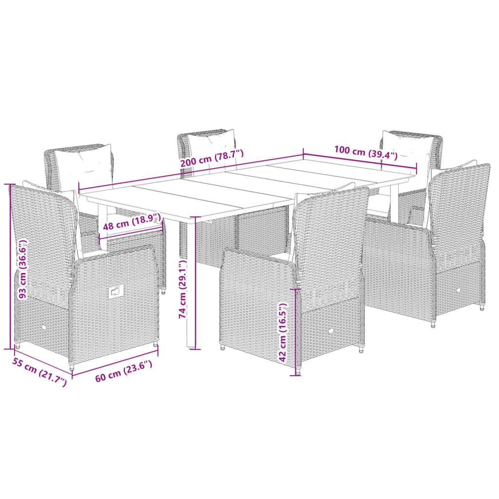 VidaXL Garten essgruppe poly-rattan