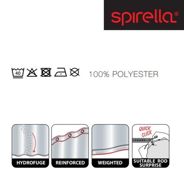 spirella Spirella Duschvorhang PRIMO Polyester 120x200cm Blau