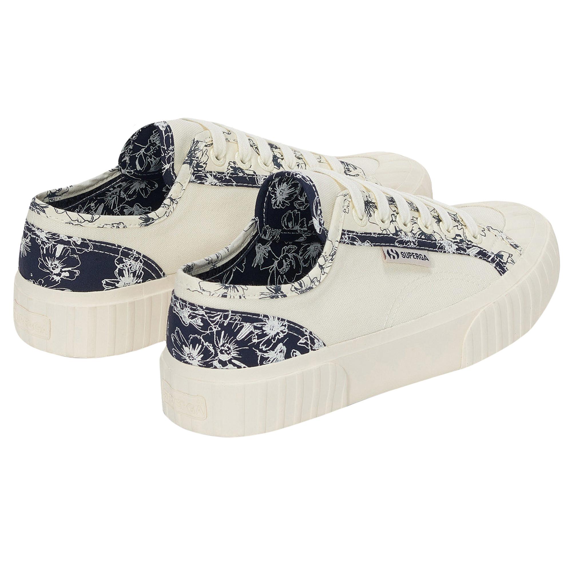 SUPERGA Sneaker 2630, Gestreifte gezeichnete Blumen
