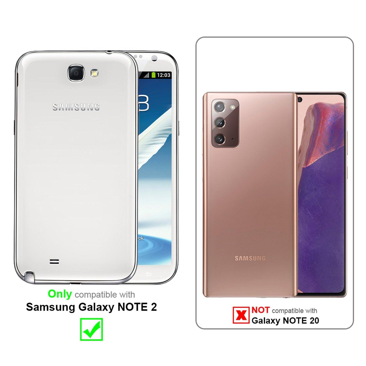 Cadorabo Displayschutzfolien kompatibel mit Samsung Galaxy NOTE 2 - Schutzfolien in HIGH CLEAR - 10 Stück hochtransparenter Schutzfolien gegen Staub, Schmutz und Kratzer