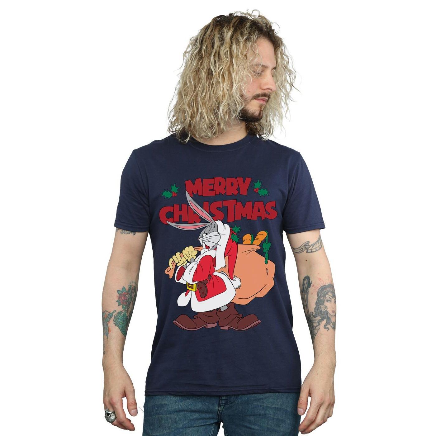 LOONEY TUNES Bugs Bunny Merry Christmas T-Shirt