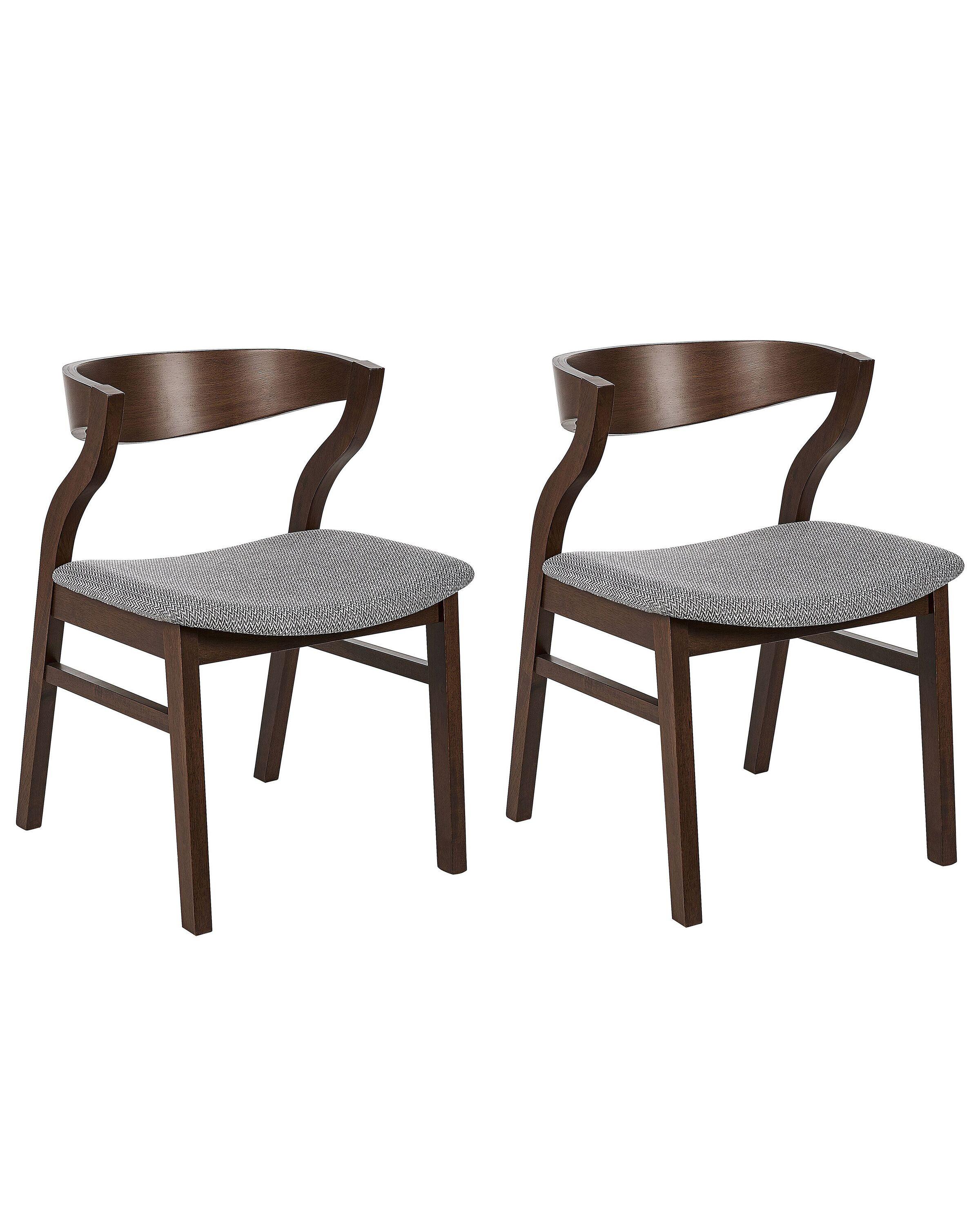 Beliani Esszimmerstuhl 2er Set aus Polyester Retro MAROA