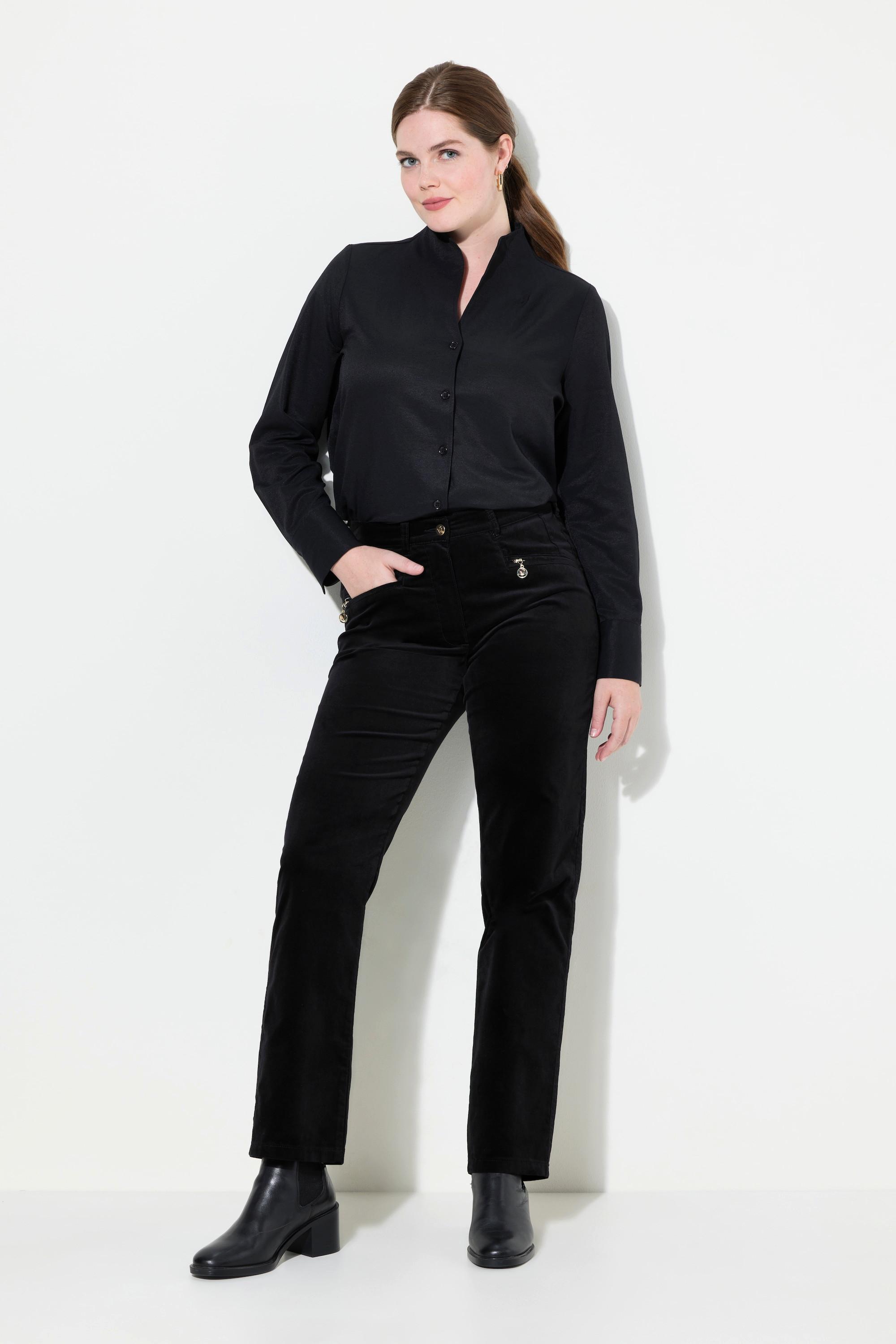 Ulla Popken Mony Samthose konisches Bein Komfortbund Stretch