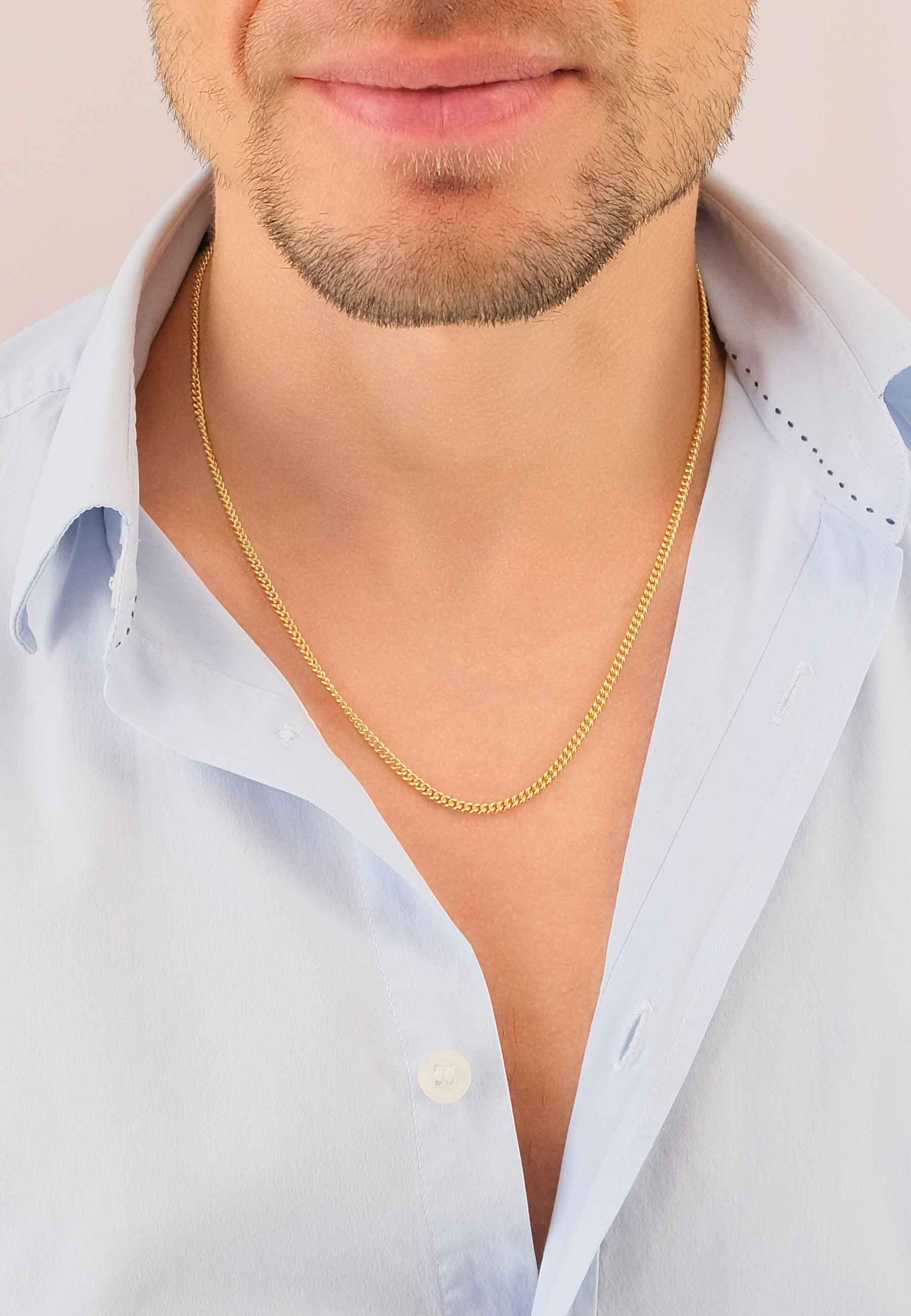 MUAU Schmuck Collier Rundpanzer Gelbgold 750, 2.8mm, 50cm