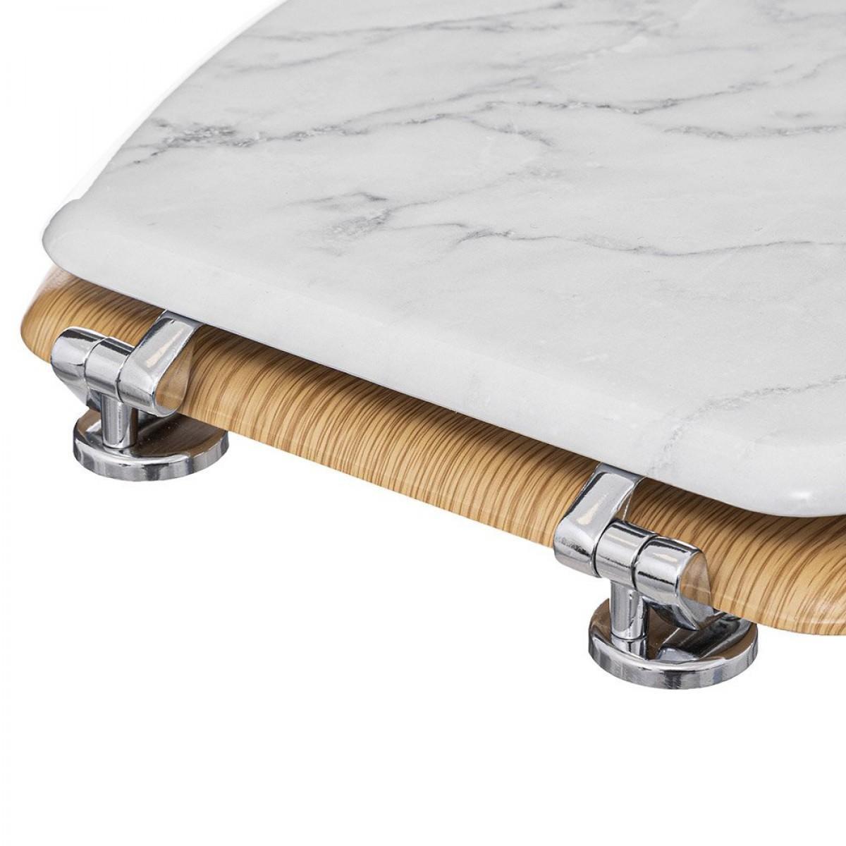 Northio Toilettensitz - Holz under Marmor