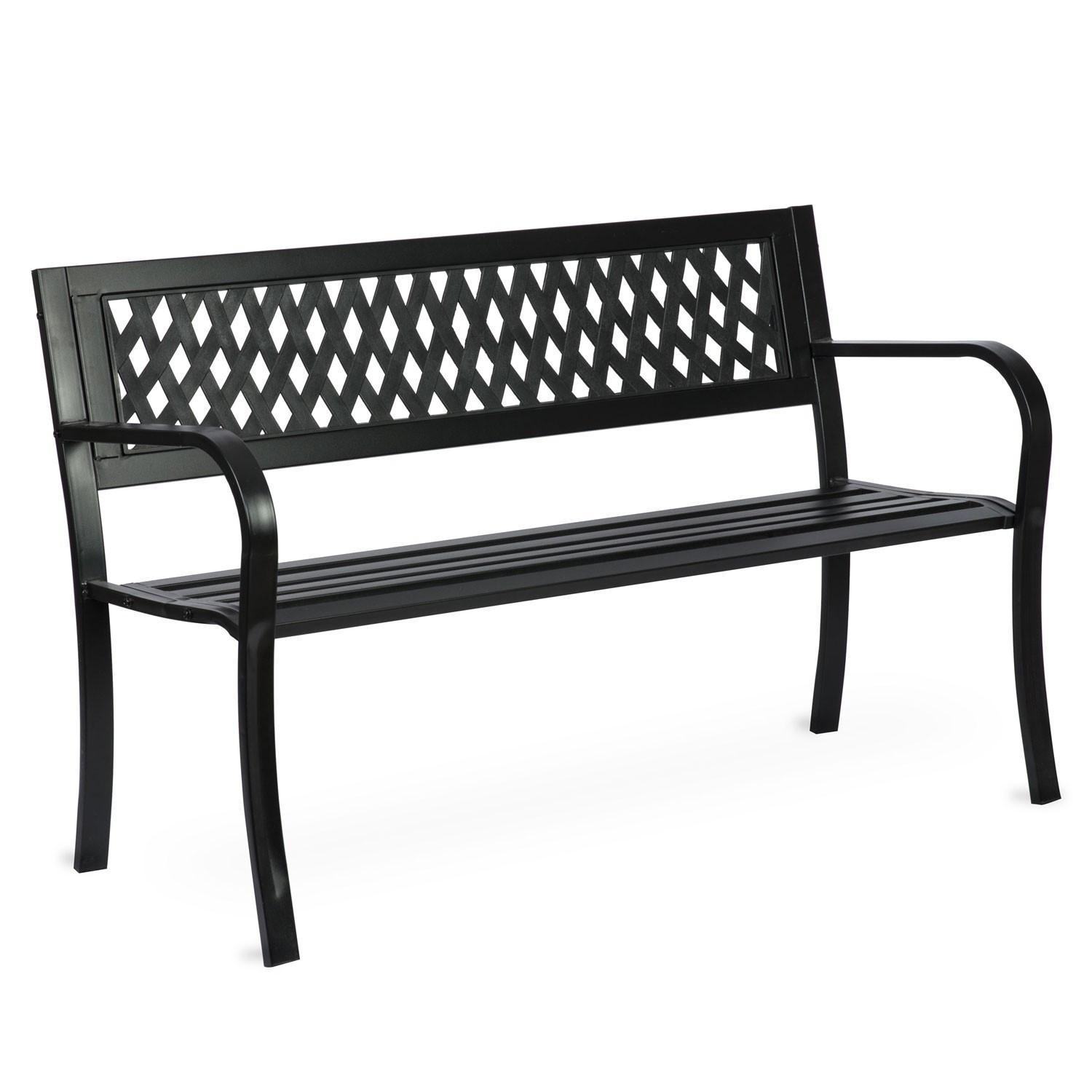 B2X Gartenbank mit Rückenlehne 125 x 77 x 49 cm – Sofotel Clover