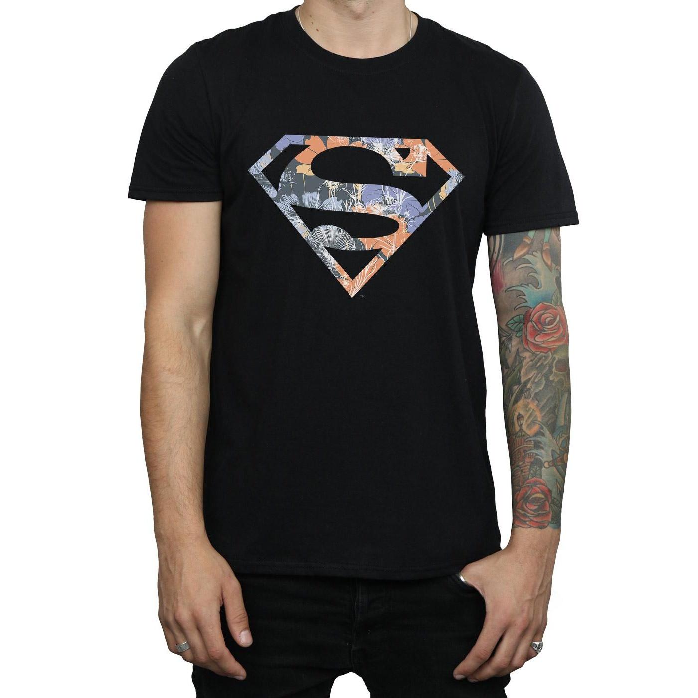 DC COMICS Superman Floral Logo T-Shirt
