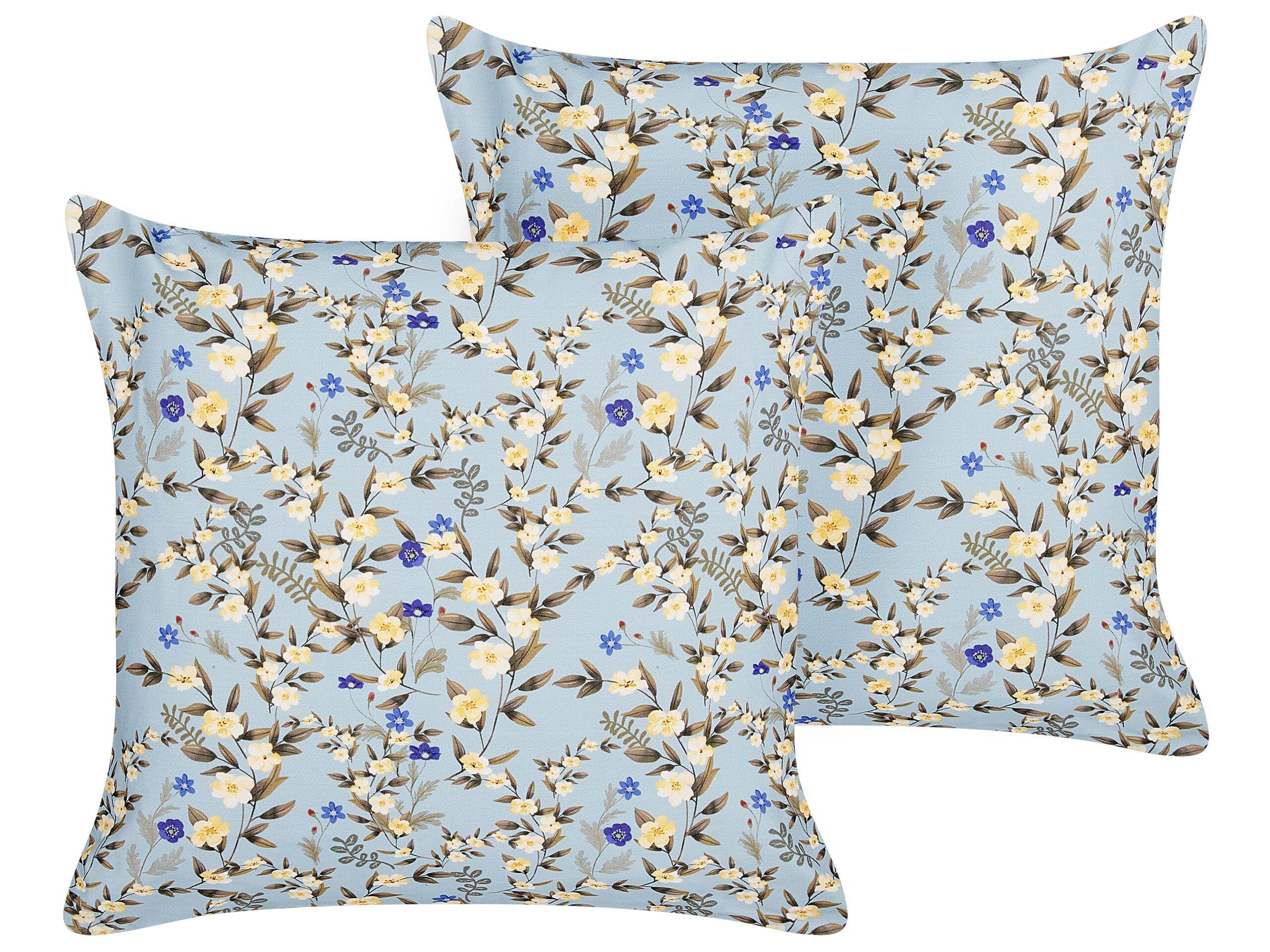 Beliani Gartenkissen 2er Set aus Polyester Boho VALLORIA