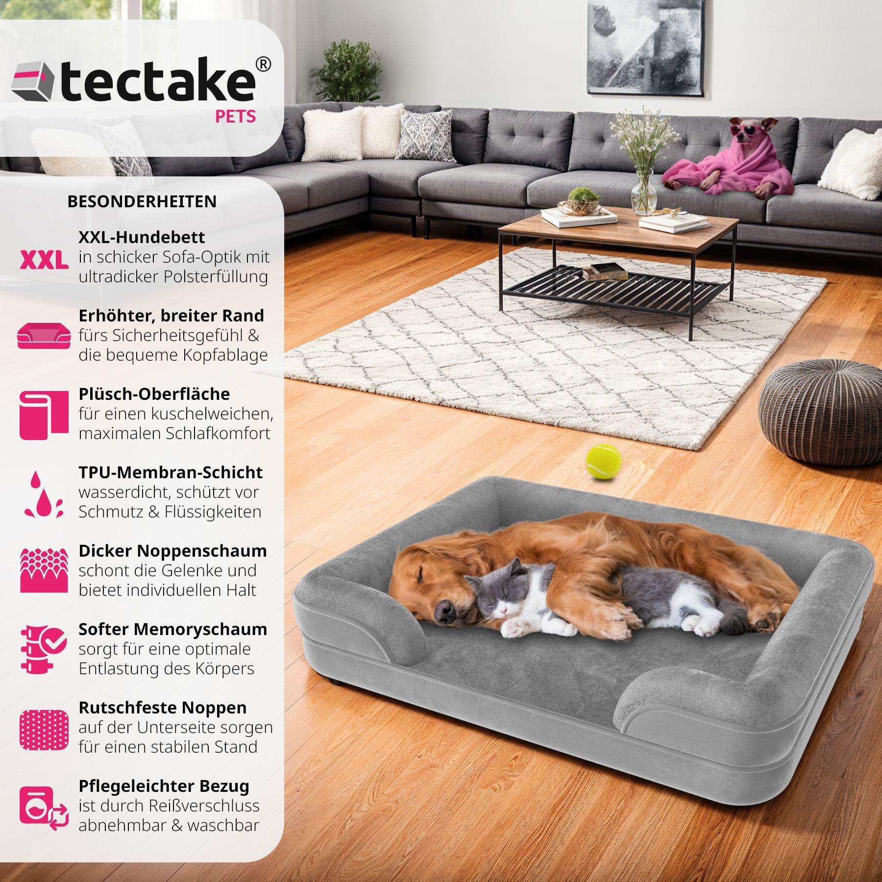 Tectake Orthopädisches Hundebett Kimba XL