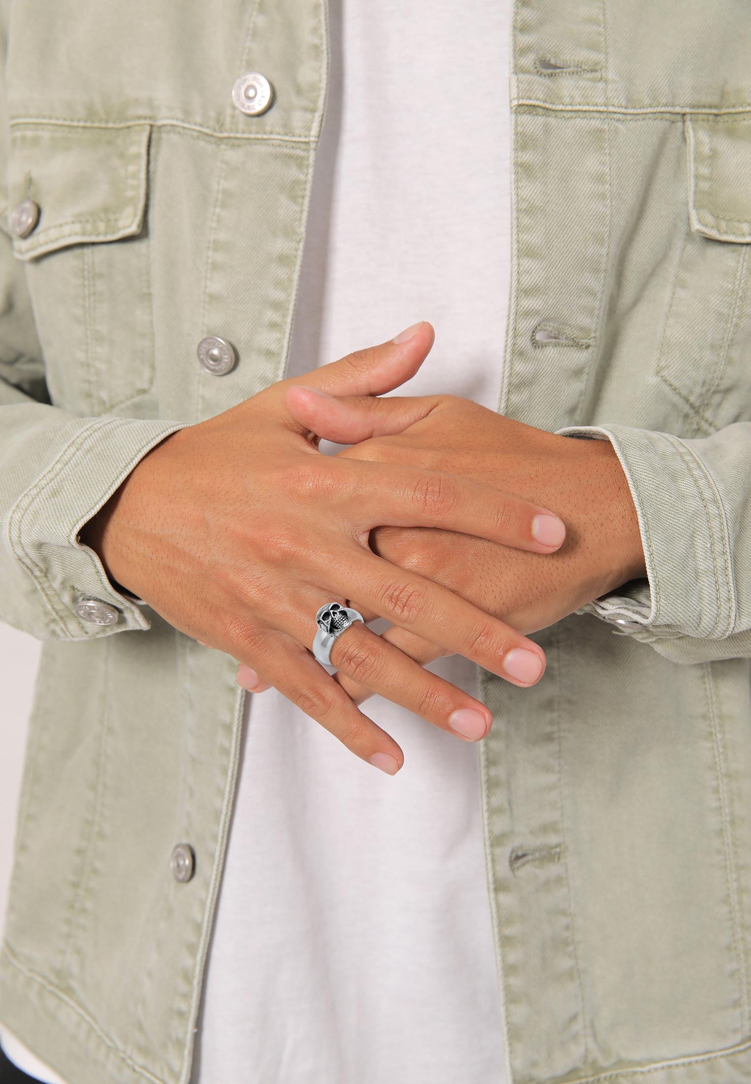 Kuzzoi Ring Siegelring Totenkopf