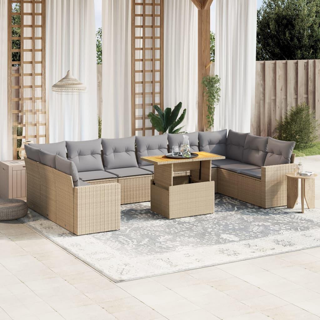 VidaXL Garten sofagarnitur poly-rattan