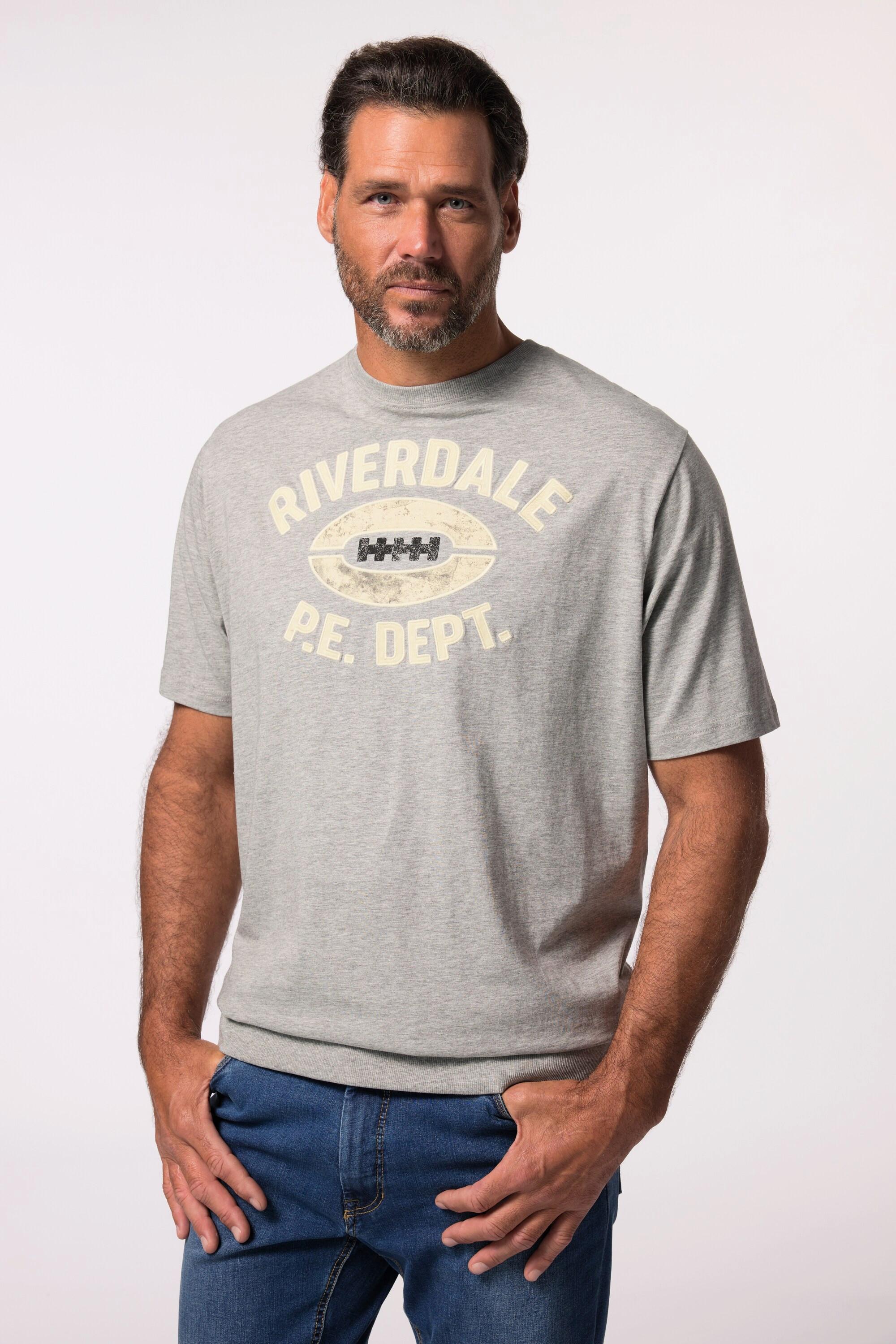 JP1880 Bauchfit Halbarm T-Shirt mit Badges