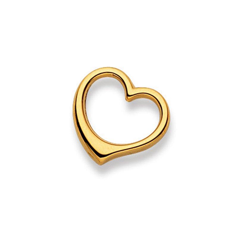 MUAU Schmuck Anhänger Swinging heart Gelbgold 750, 17x17mm