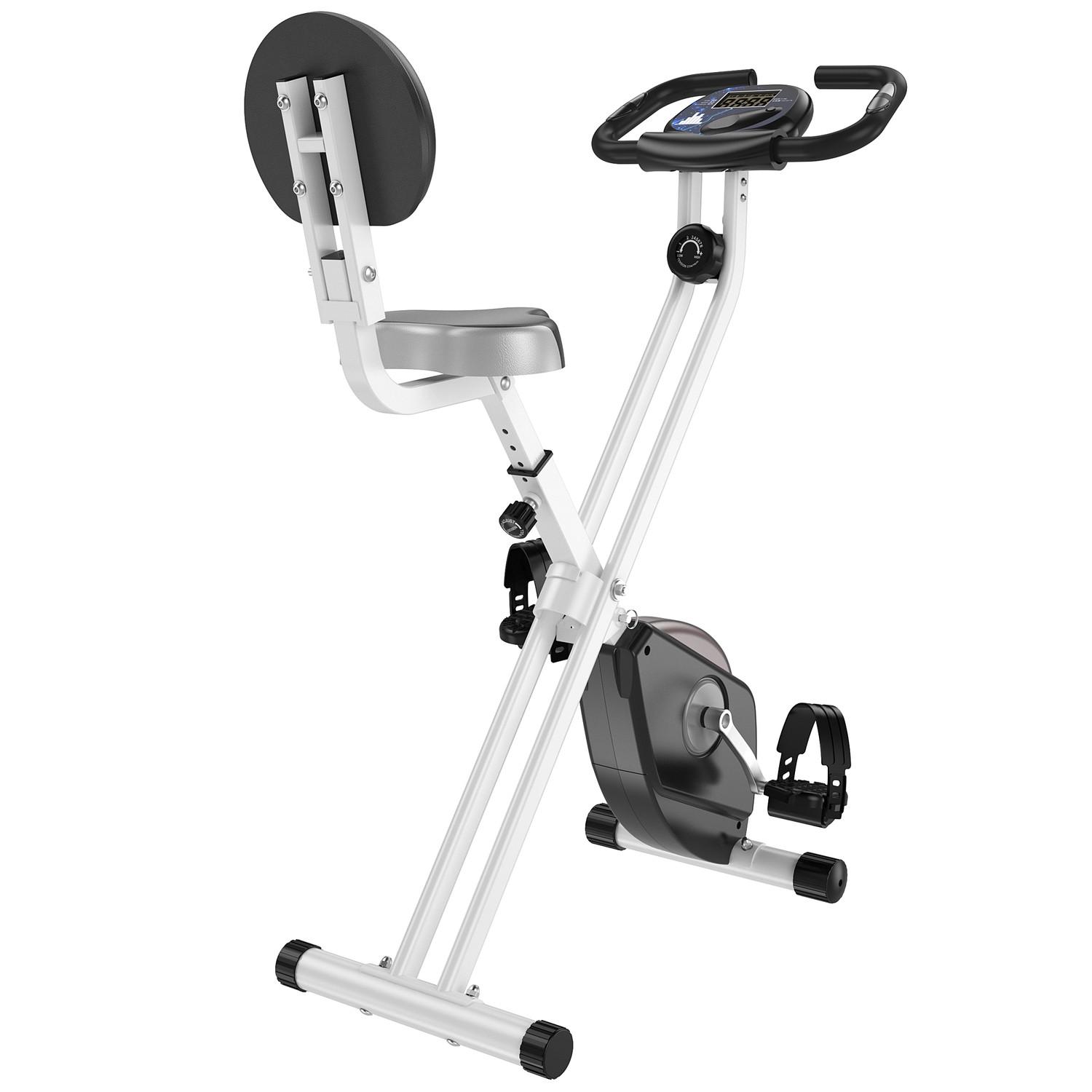 Northio Heimtrainer F-Bike Fahrradtrainer Mit 8-Stufigem Magnetwiderstand, Höhenverstellbar, Stahl, Schwarz+Grau, 43X97X109 Cm