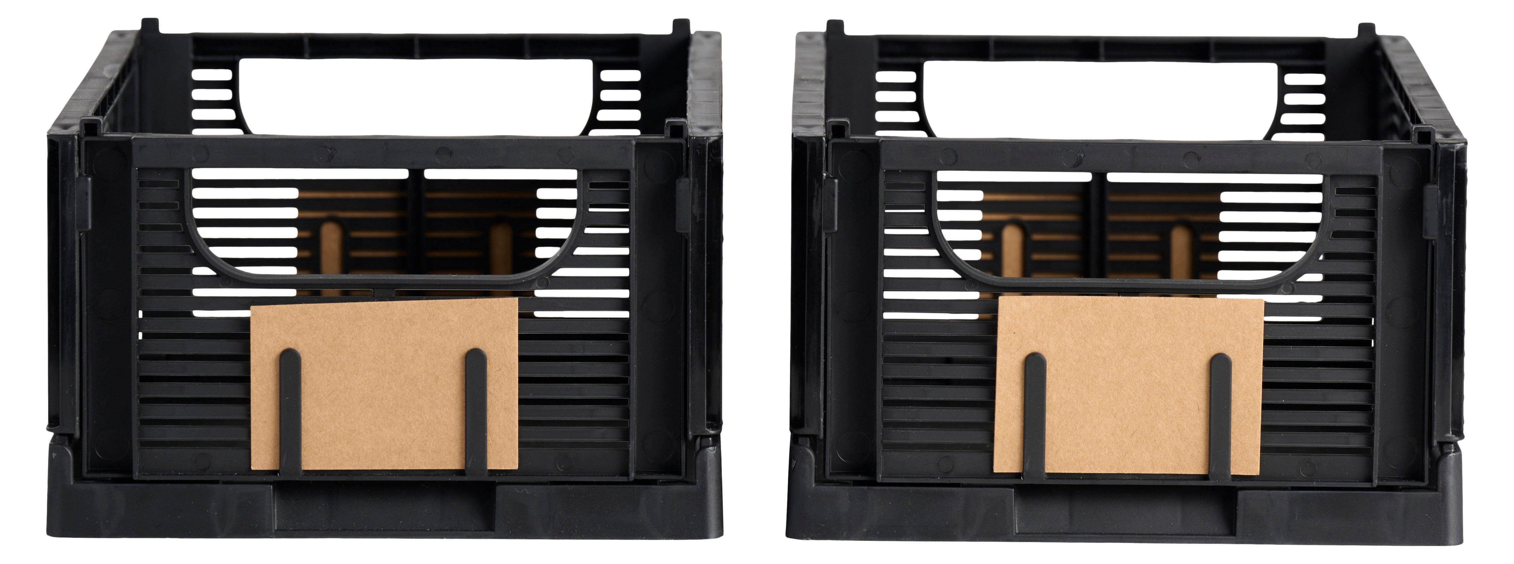 SCHOU Aufbewahrungsbox DELUXE faltbar, recycled Plastic, M 2er Pack