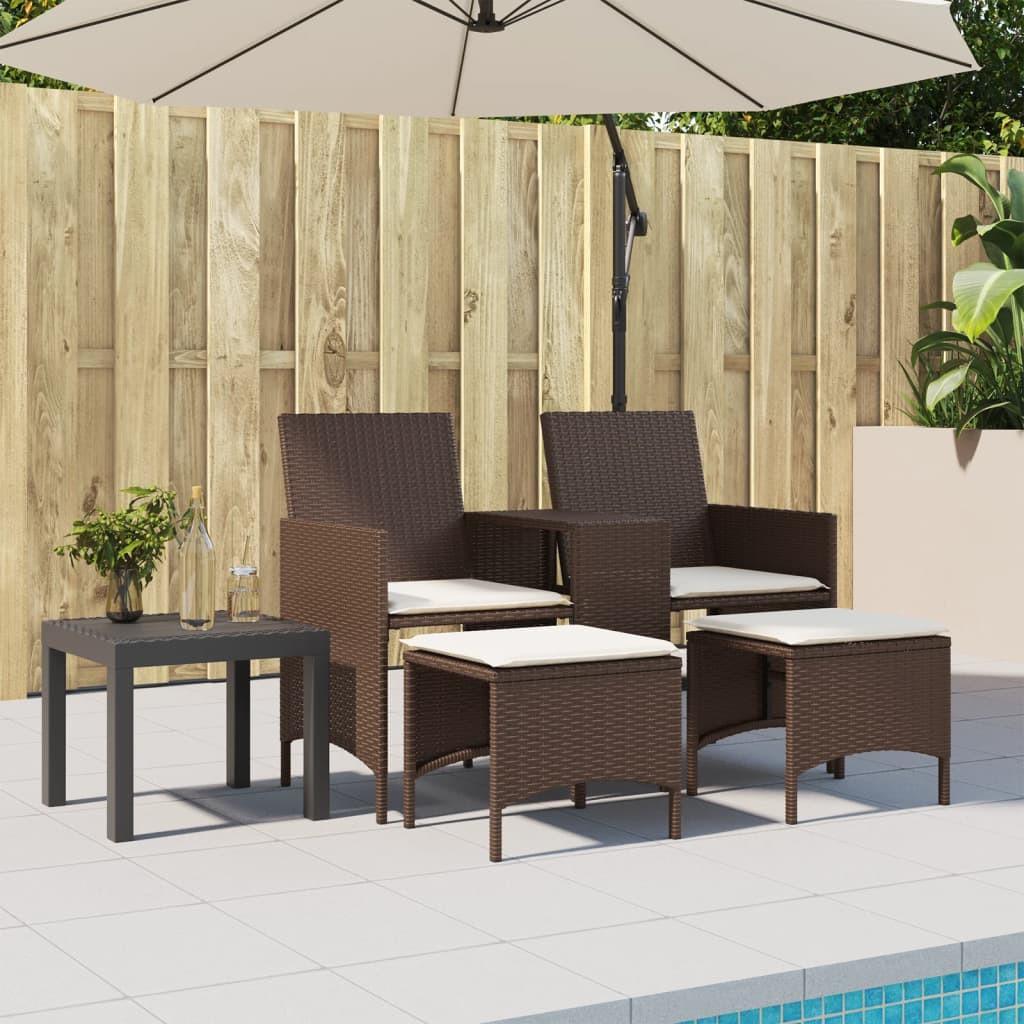 VidaXL Gartensofa poly-rattan