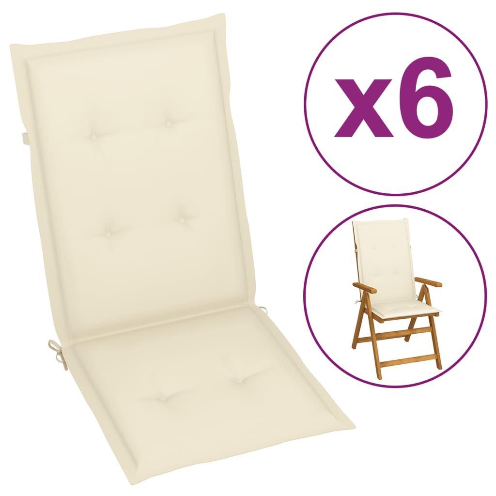 VidaXL Gartenstuhl-Auflagen 6 Stk. 120x50x3 cm
