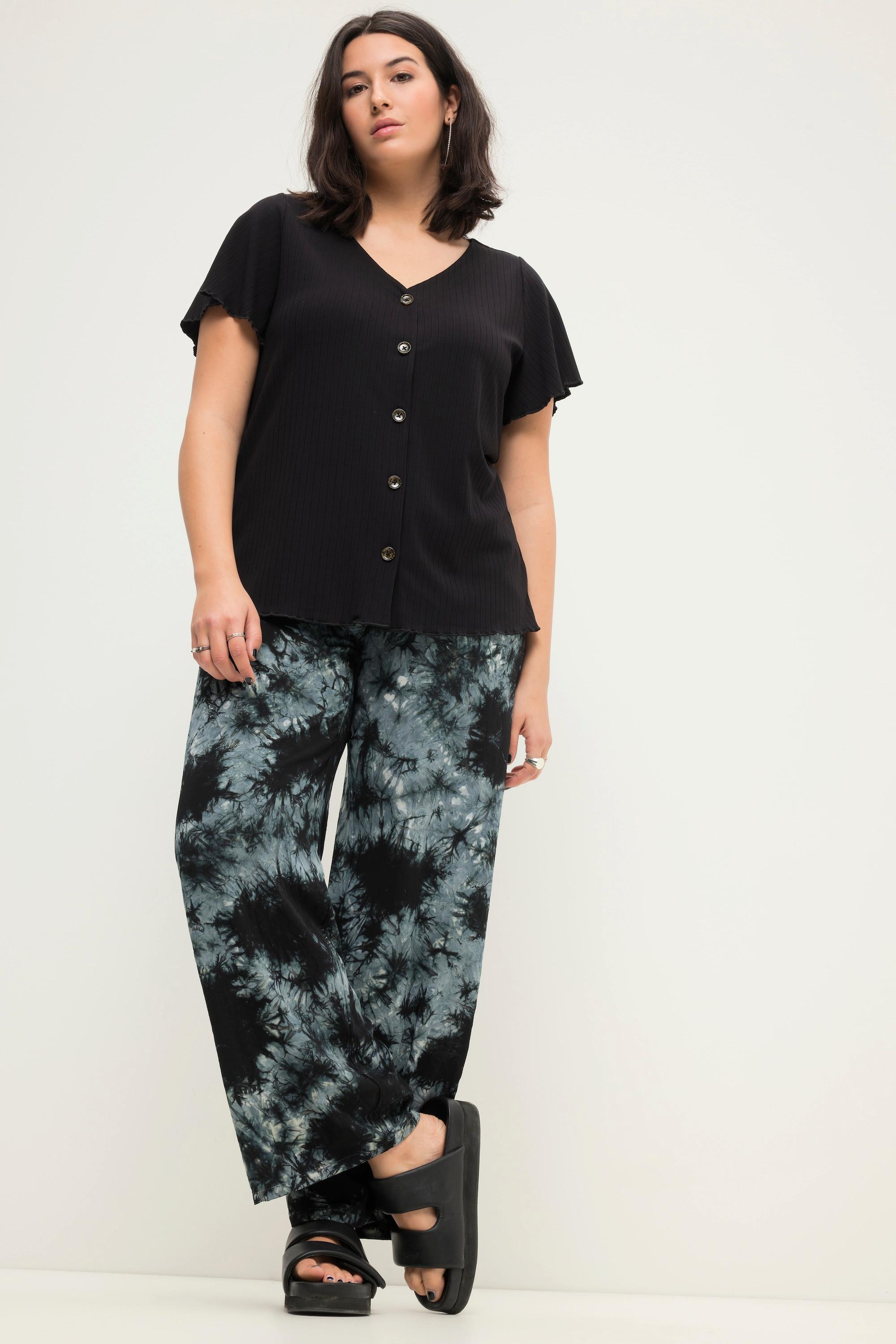 Studio Untold Hose Wide Legs High Waist Batikprint