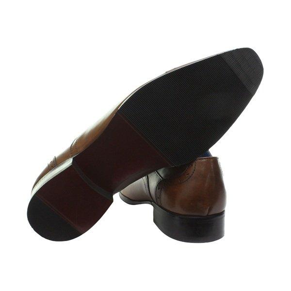 Roamers 4 Ösen Punch Cap Leder Oxford Schuhe