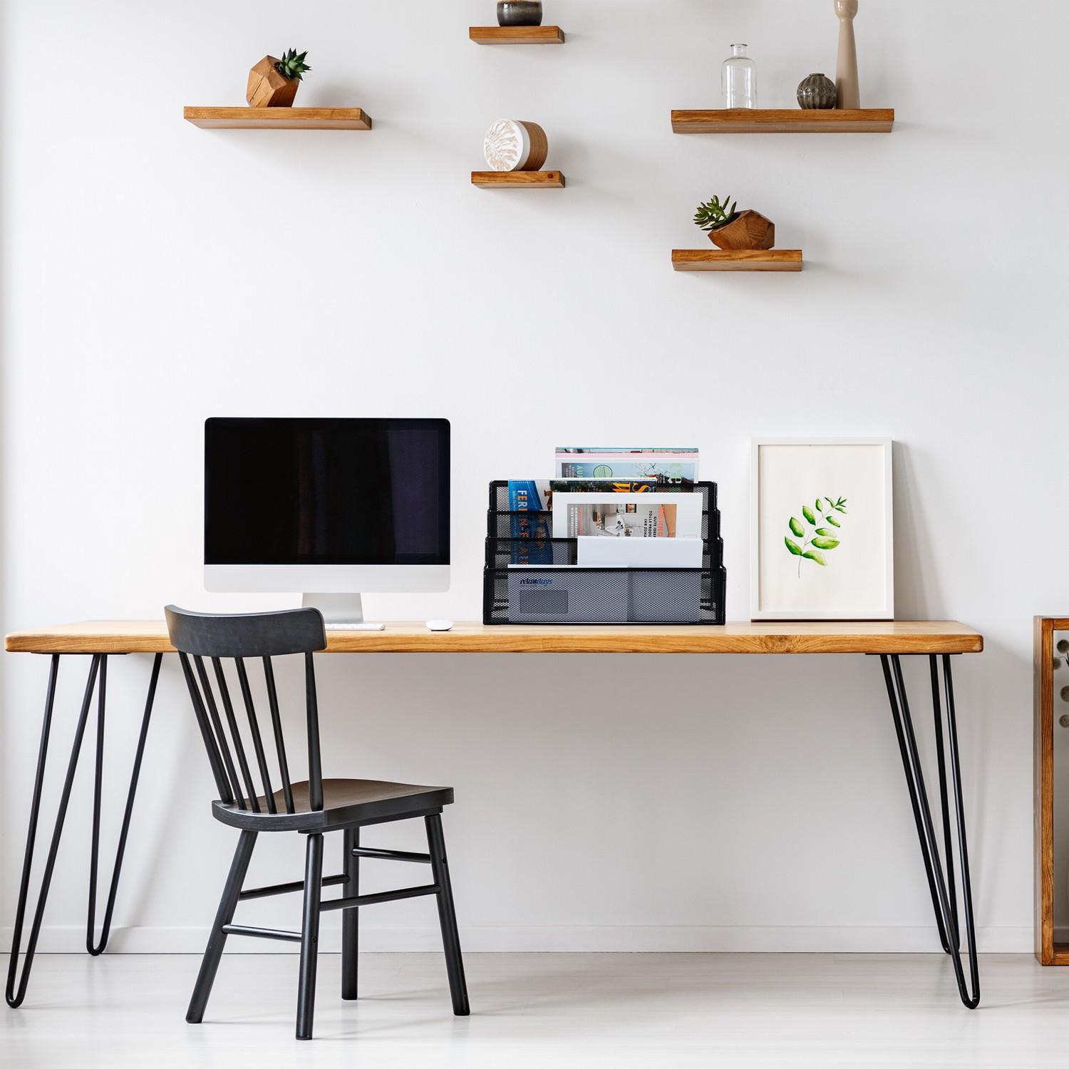 B2X Zeitschriftenständer aus Metall mit 4 Fächern