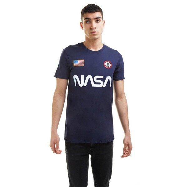Nasa Kurzarm Regular Fit T-Shirt mit Logo Print