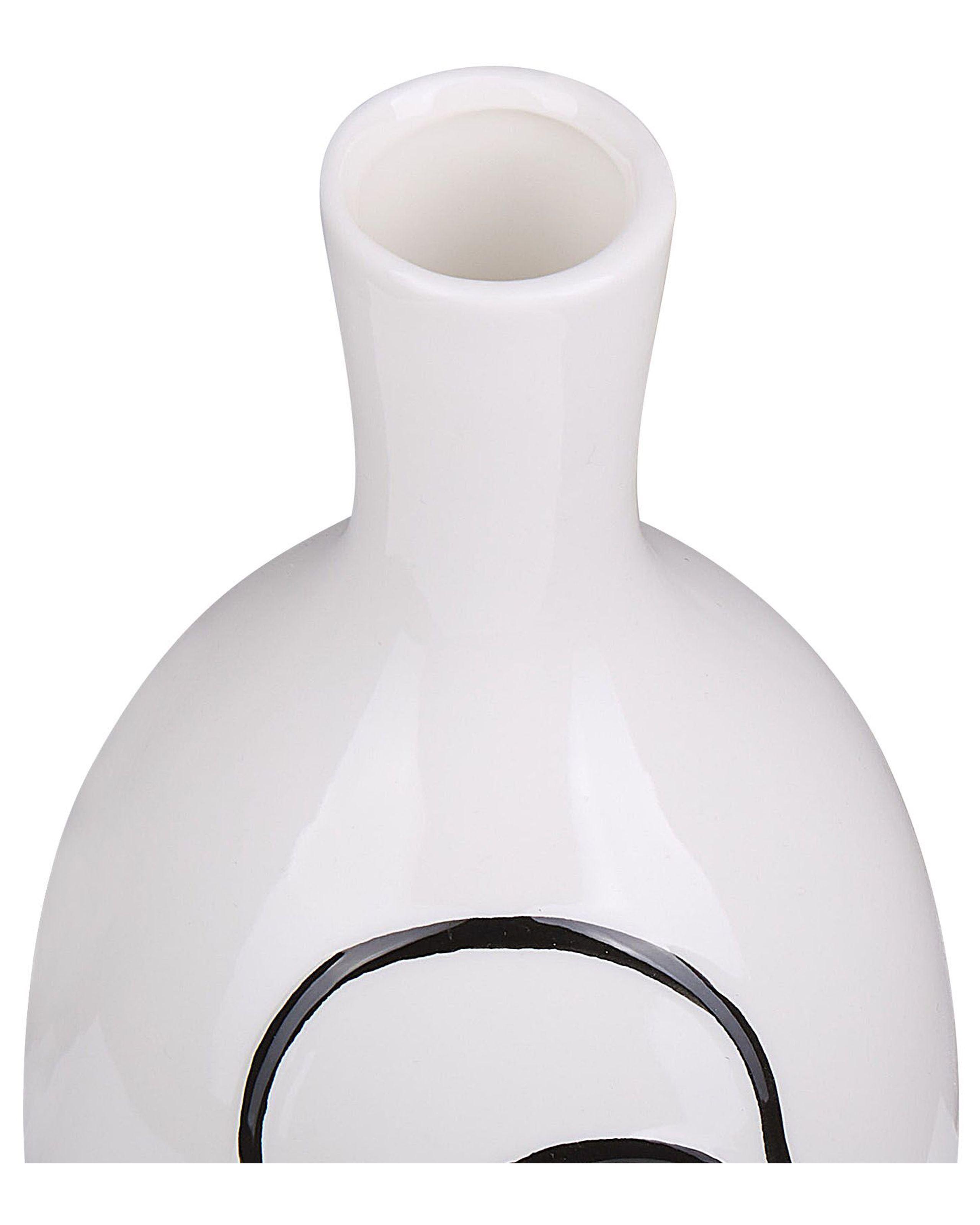 Beliani Blumenvase aus Steinzeug Retro AKRAI