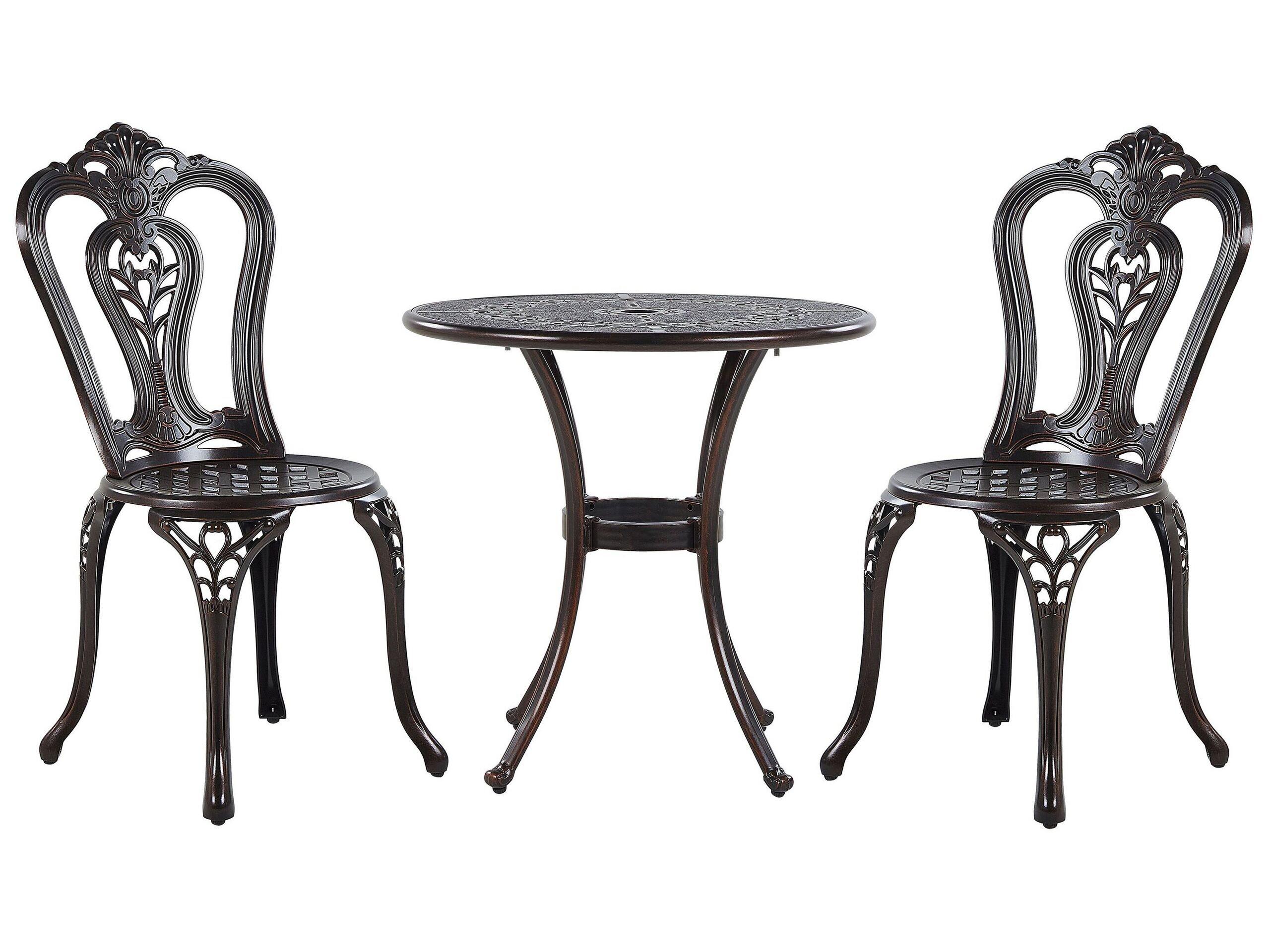 Beliani Bistro Set aus Aluminium Retro BOVINO