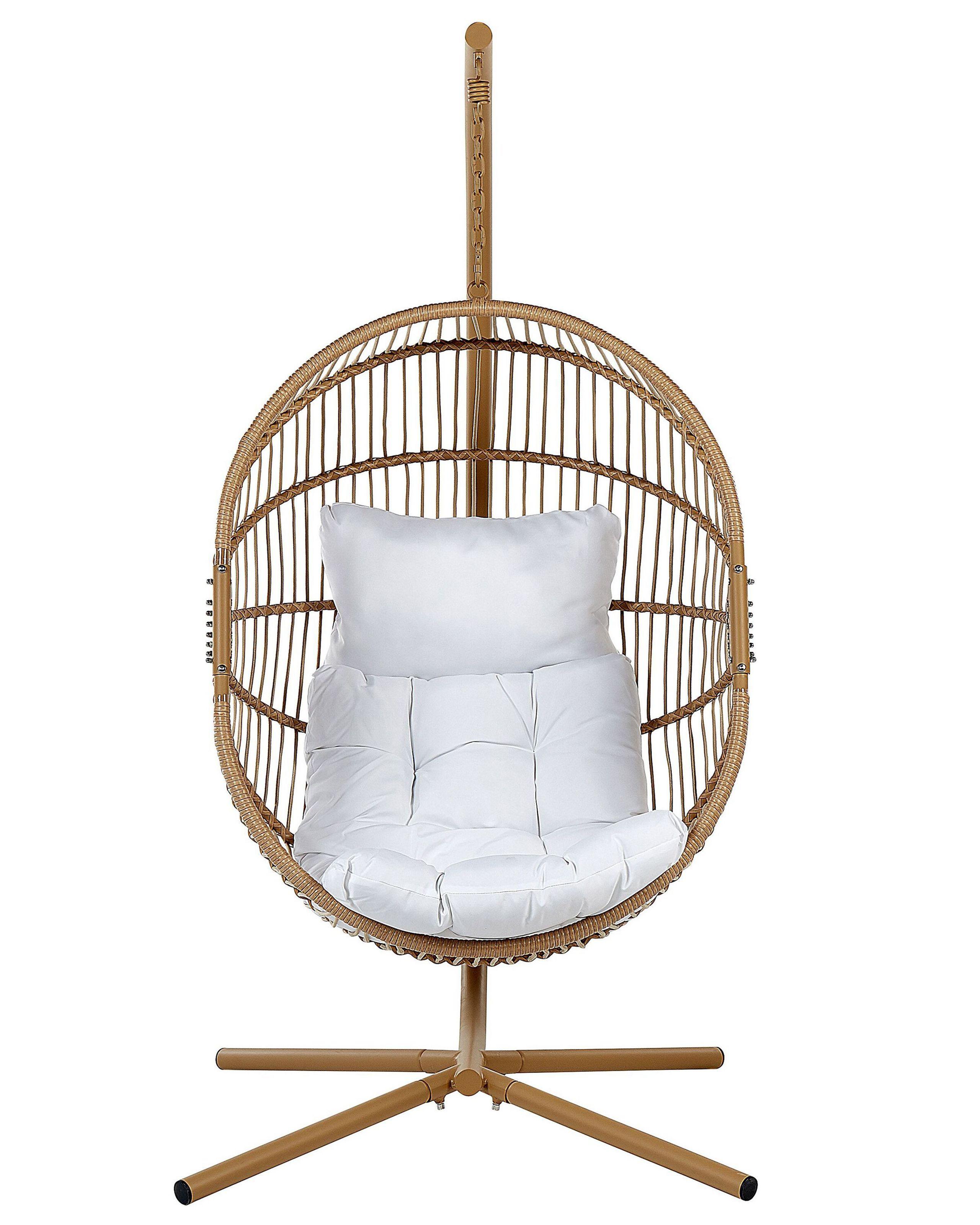 Beliani Hängesessel mit Gestell aus PE Rattan Boho ACRI